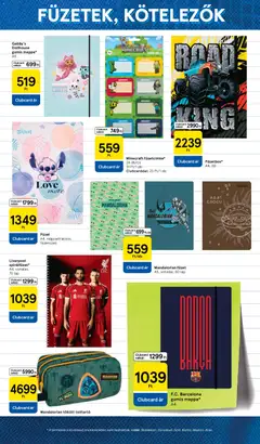Tesco katalógus - amely érvényes a következő dátumtól: 2026.08.05. | Oldal: 9 | Termékek: Lap, Tolltartó, Minecraft