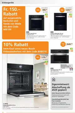 Fust aktionen ab 01.05.2026 gültig | Seite: 26 | Produkte: Backofen, Herd, Miele, Bosch