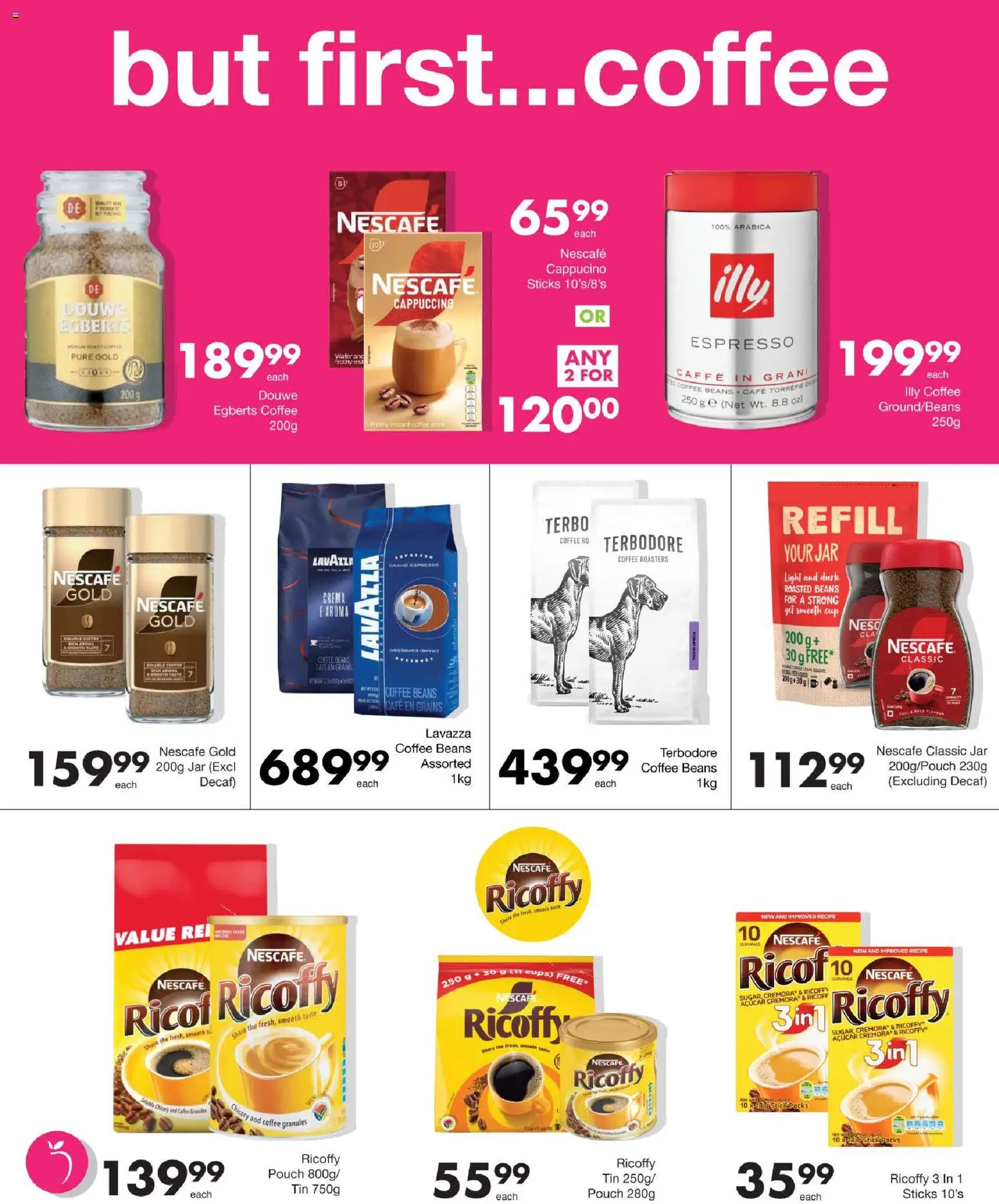 New Save catalogue – valid from 13/08/2026 | Page: 32 | Products: Coffee beans, Light, Coffee, Instant coffee
