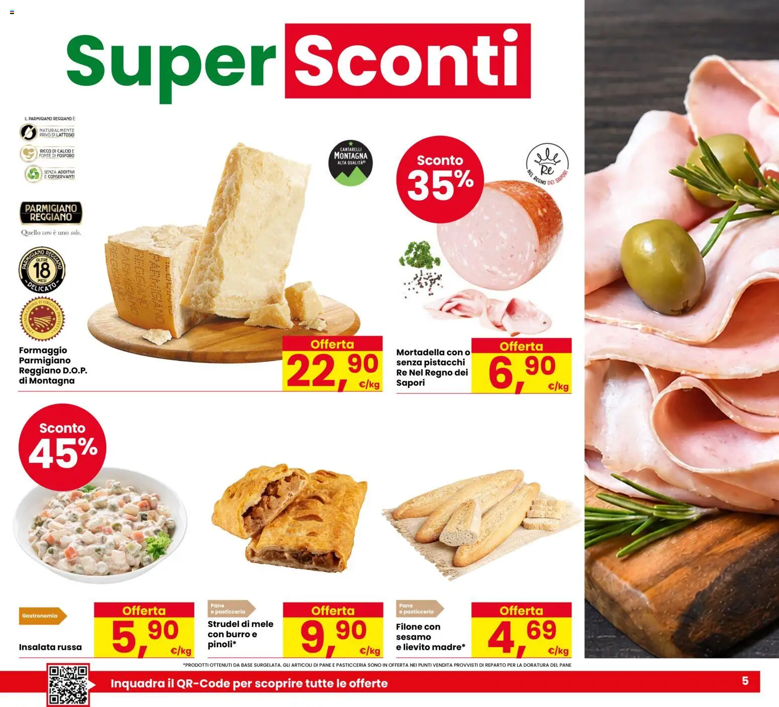 Volantino Despar del 29/10/2026 | Pagina: 5 | Prodotti: Pane, Burro, Strudel di mele, Mortadella
