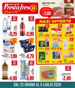Anteprima del volantino Presto Fresco volantino valido a partire dal 22.06.2026