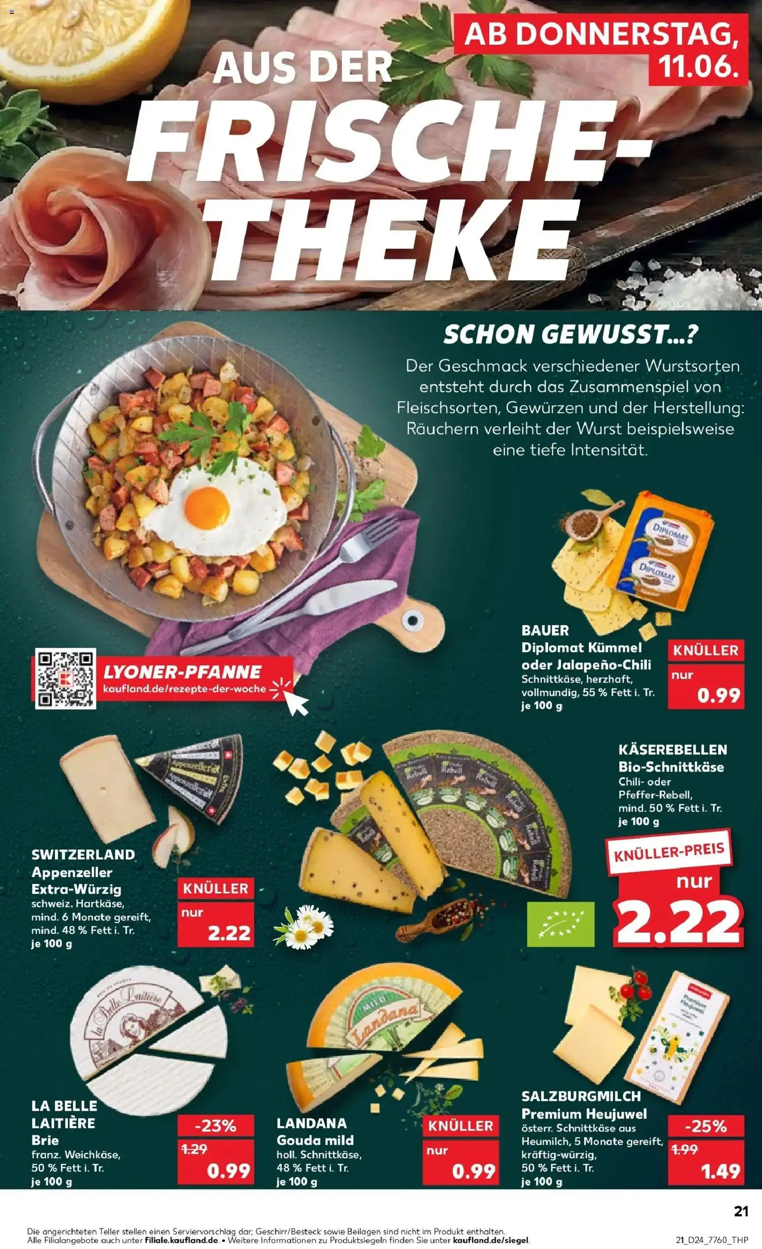 Kaufland Prospekt Kaufbeuren – gültig ab 11.06.2026 | Seite: 21 | Produkte: Theke, Gouda, Wurst, Chili