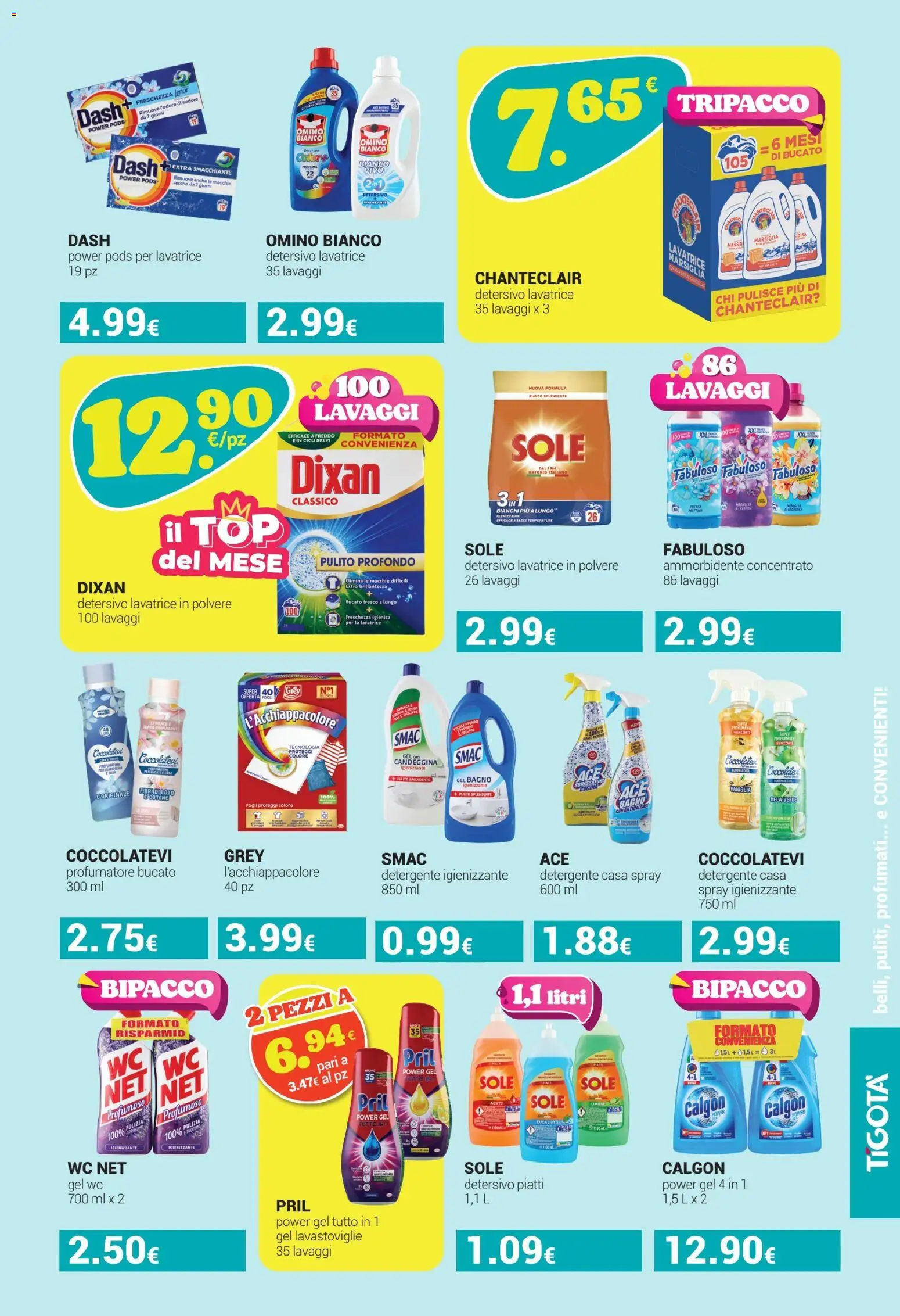 Volantino Tigotà del 01/09/2026 | Pagina: 19 | Prodotti: Ammorbidente, Candeggina, Limone, WC