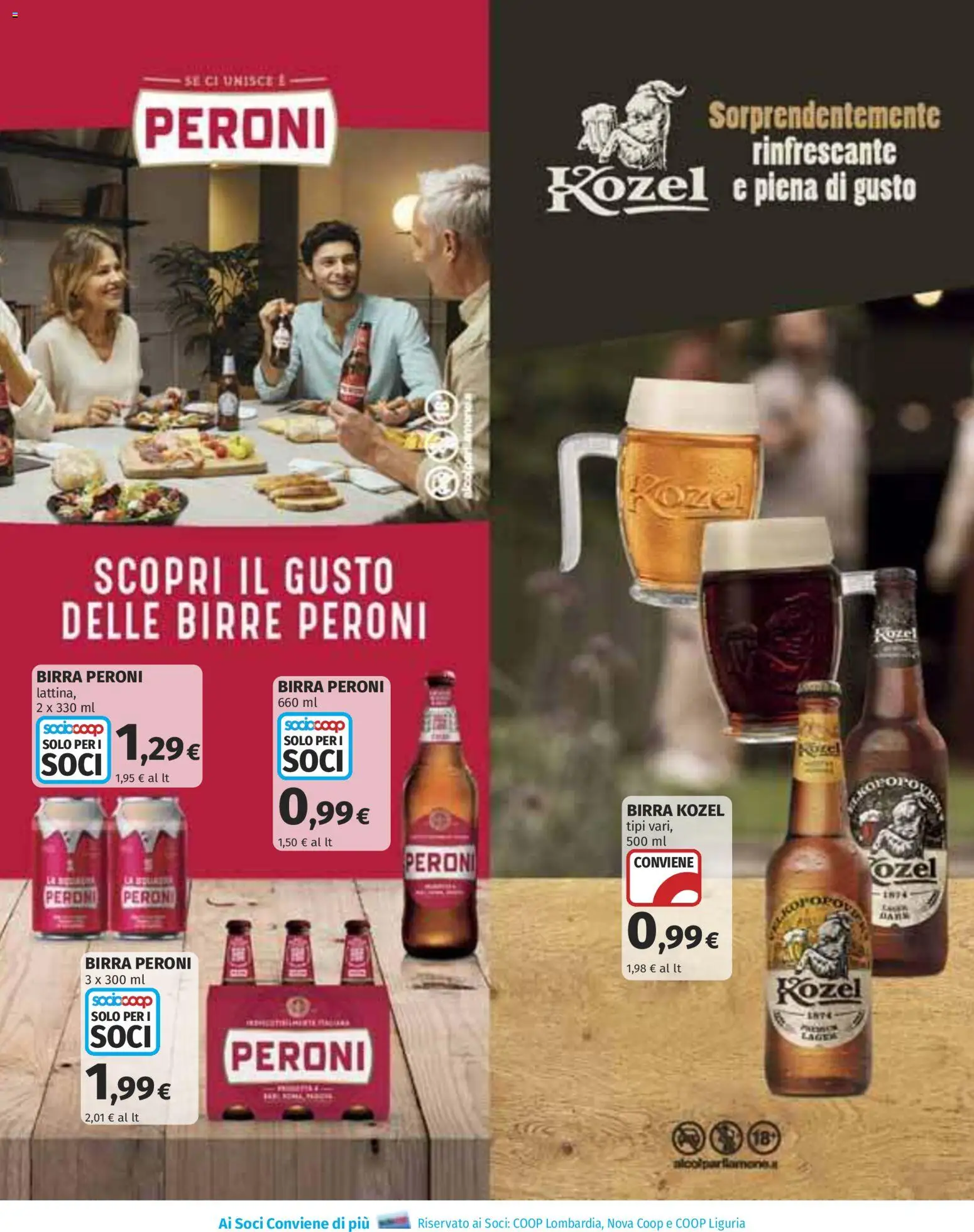 Volantino COOP del 03/09/2026 | Pagina: 33 | Prodotti: Birra Kozel, Birra, Birra Peroni