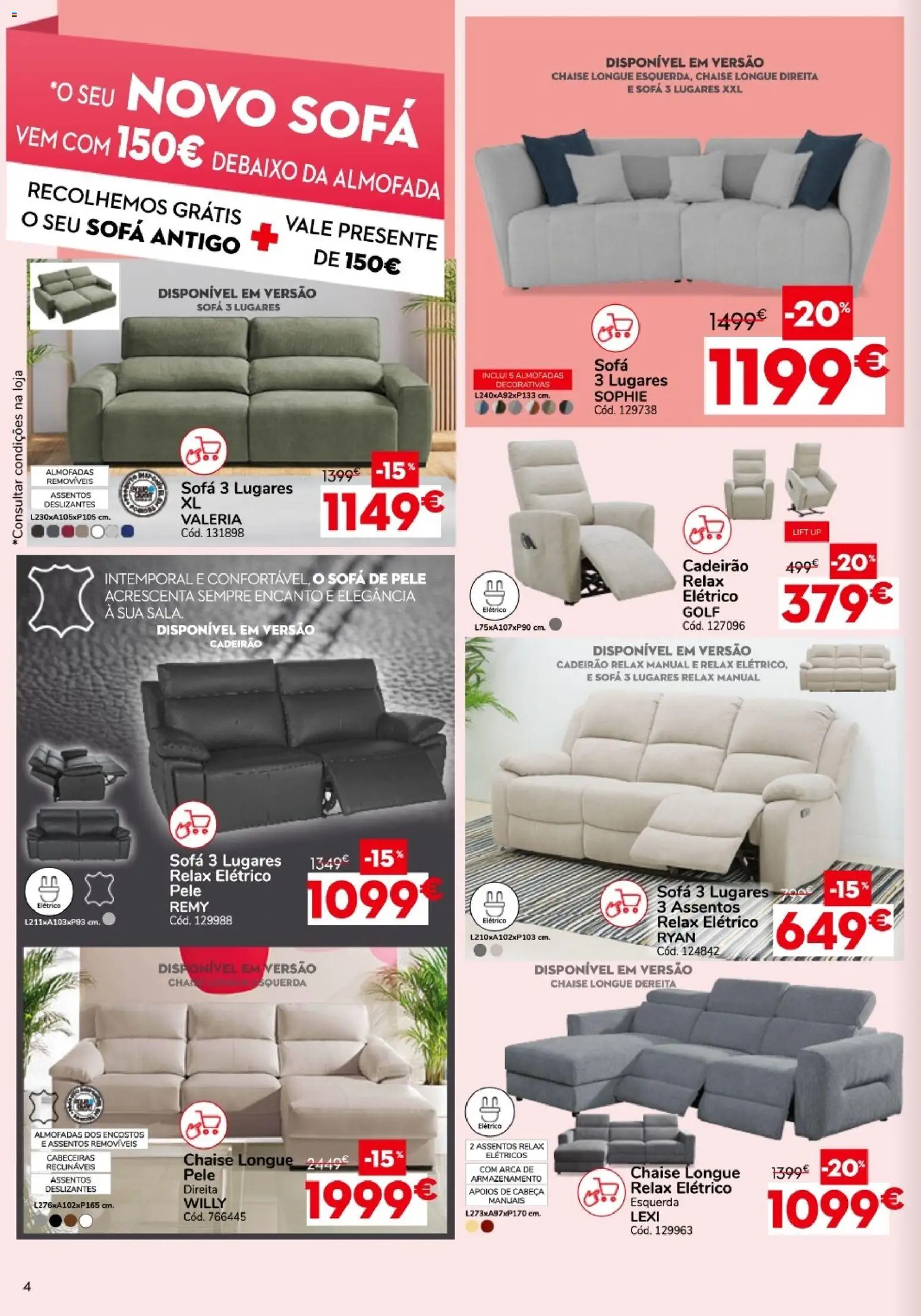 Conforama folheto │ válido de 27/08/2026 | Página: 4 | Produtos: Almofada, Sofá