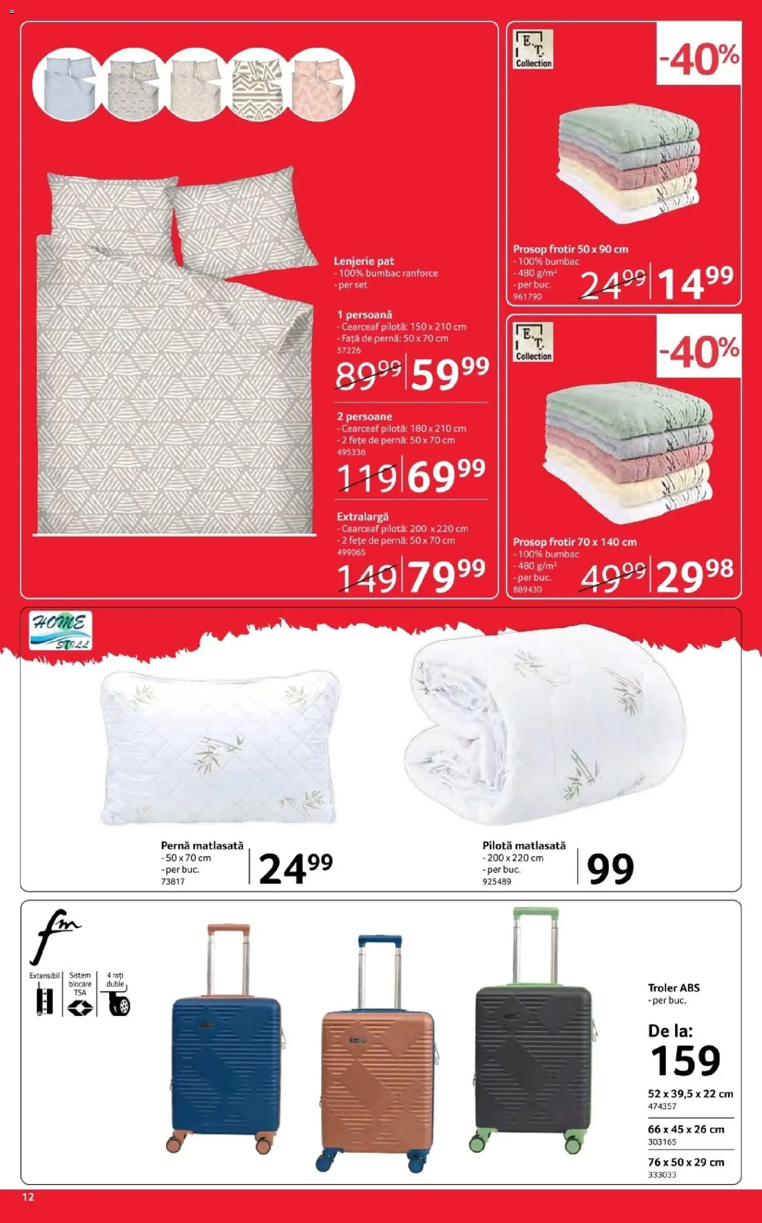 Noul catalog Selgros – valabil de la 03.04.2026 | Pagină: 12 | Produse: Pat, Pernă, Pilotă