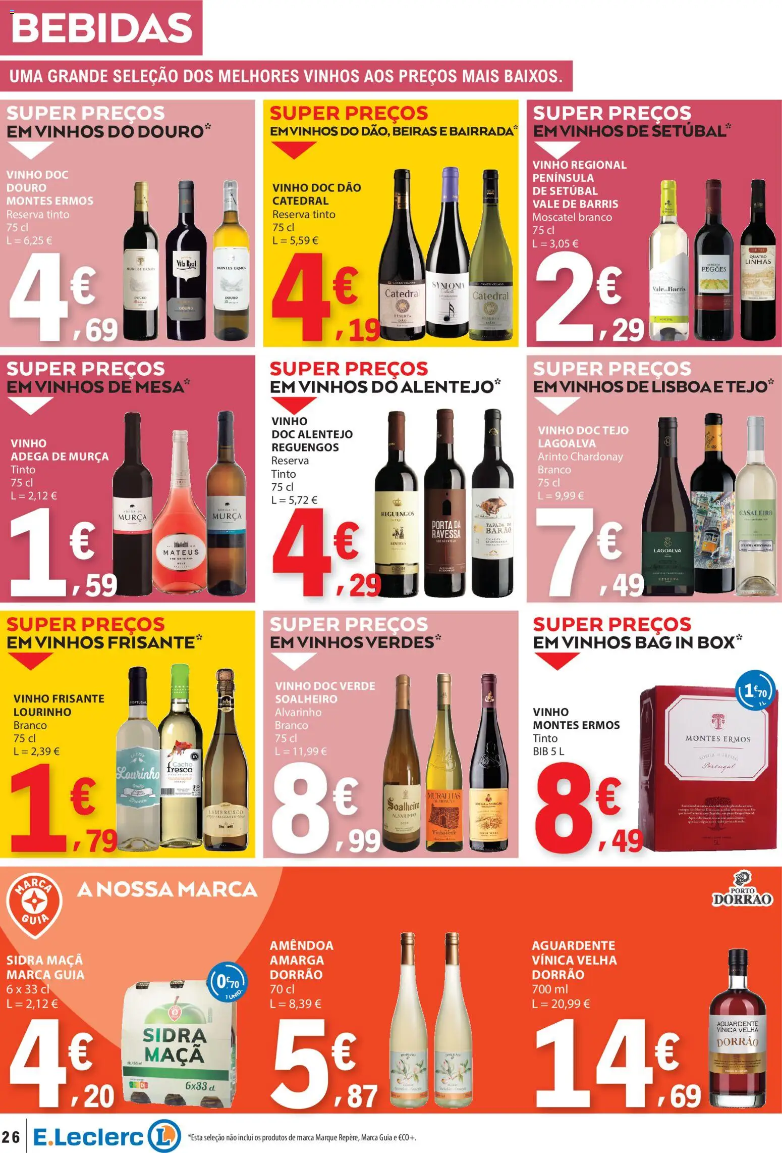E.Leclerc folheto │ válido de 03/09/2026 | Página: 26 | Produtos: Vinho branco, Bebidas, Maça, Vinho