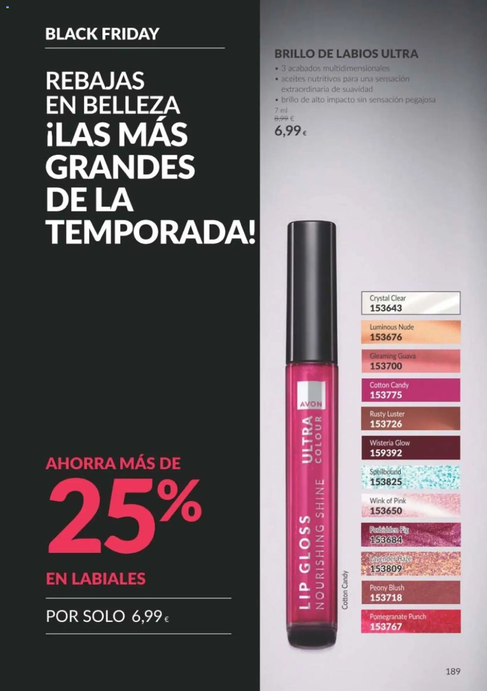 Catálogo AVON Black Friday │ válido desde el 01/11/2026 | Página: 189 | Productos: Brillo de labios