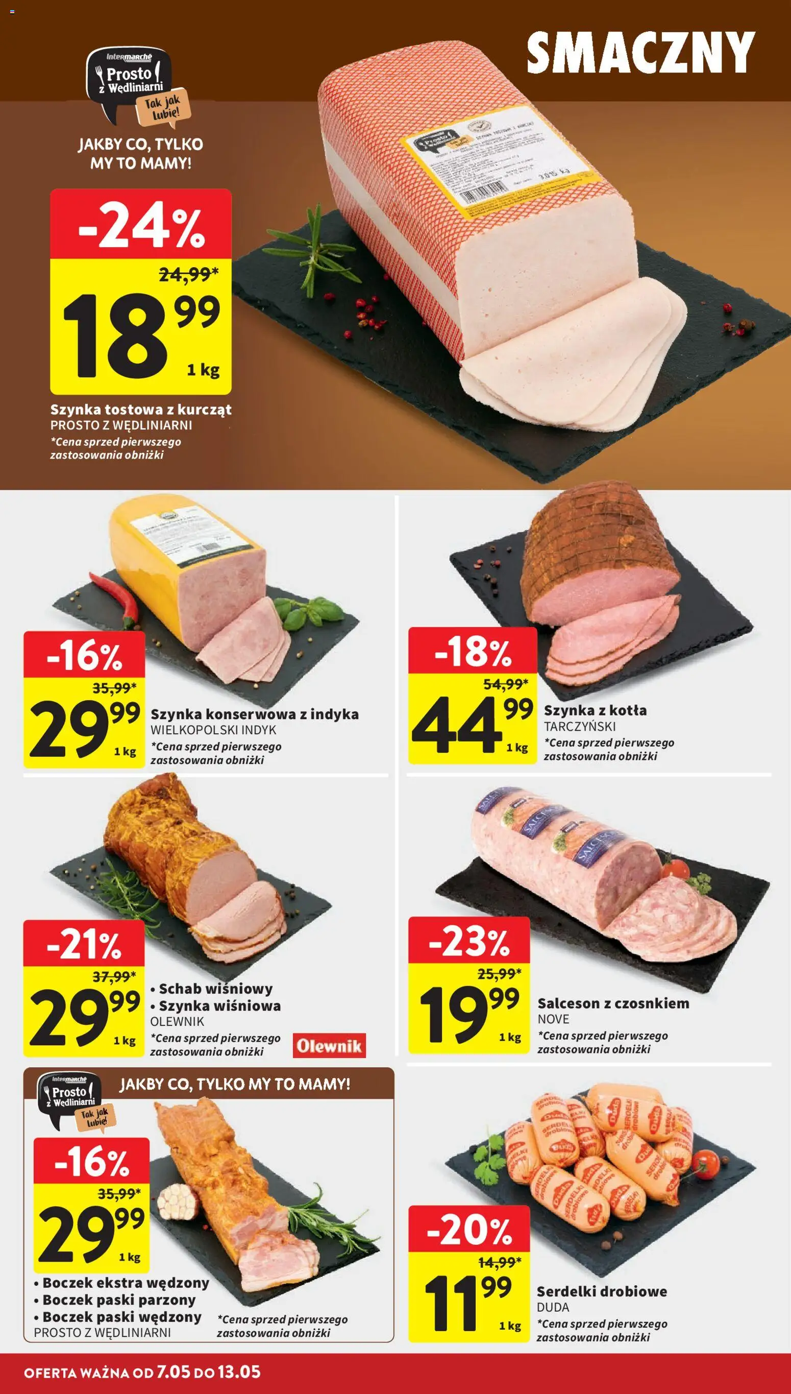 Intermarche gazetka od 07.05.2026 | Strona: 18 | Produkty: Schab, Szynka, Boczek