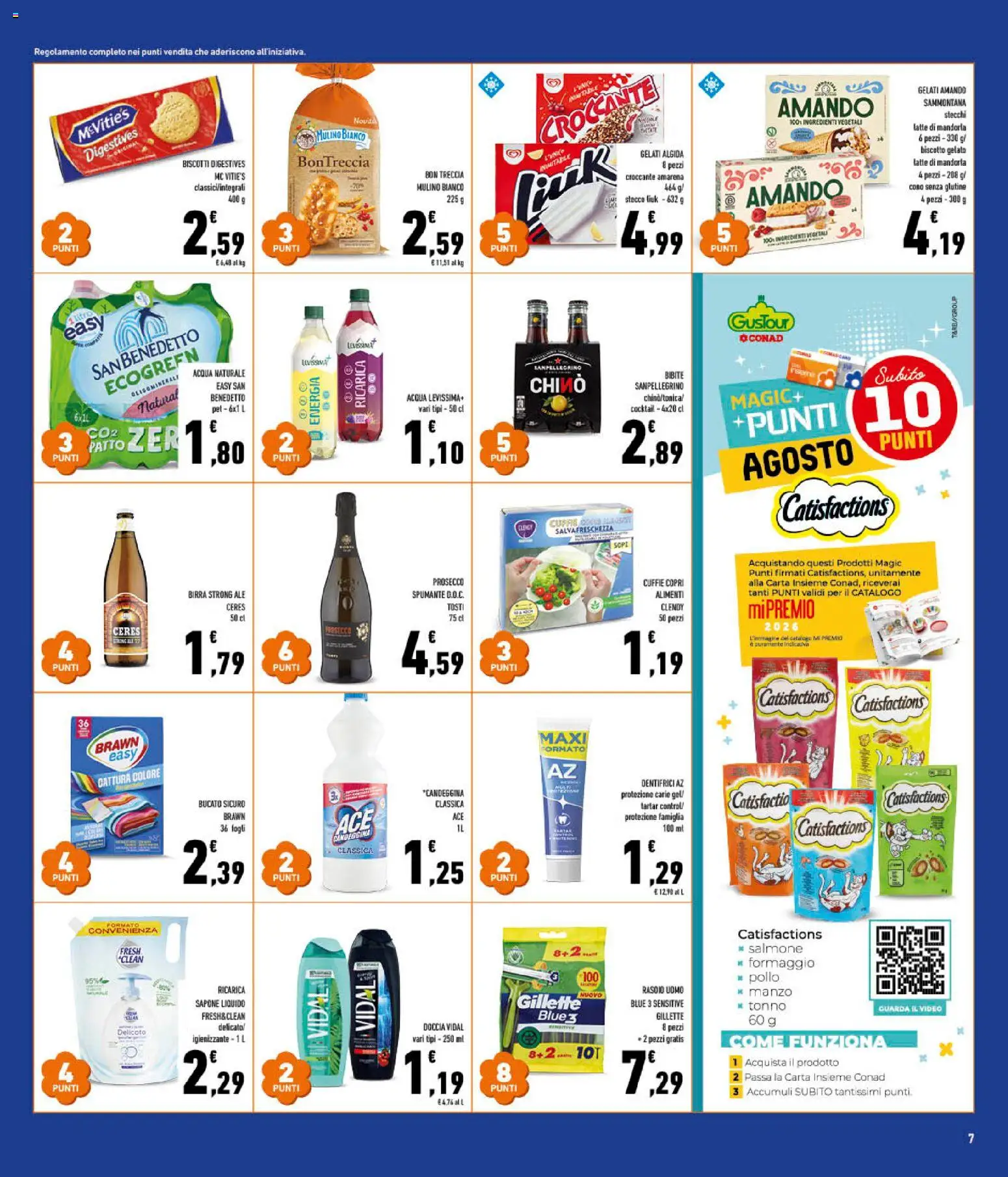 Volantino Conad del 19/08/2026 | Pagina: 7 | Prodotti: Pollo, Salmone, Prosecco, Doccia
