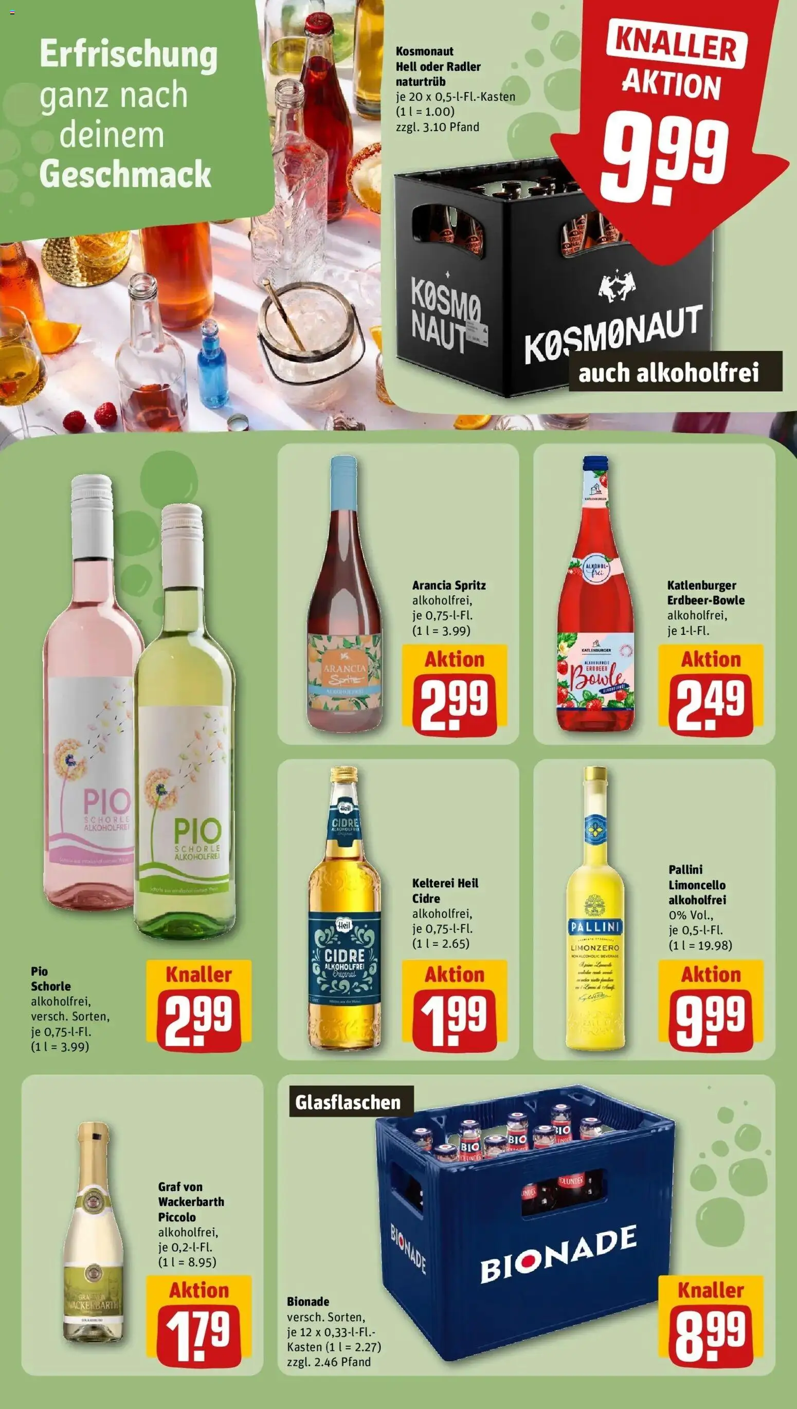 REWE Prospekt ab 24.08.2026 zum Blättern » Angebote | Seite: 19 | Produkte: Bionade, Radler, Alkohol, Limoncello
