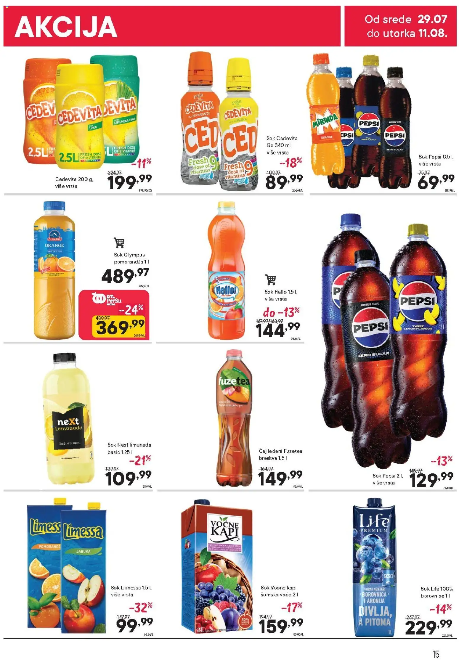 PerSu katalog - važi od 29.07.2026 | Strana: 15 | Proizvode: Borovnica, Pomorandza, Limun, Breskva