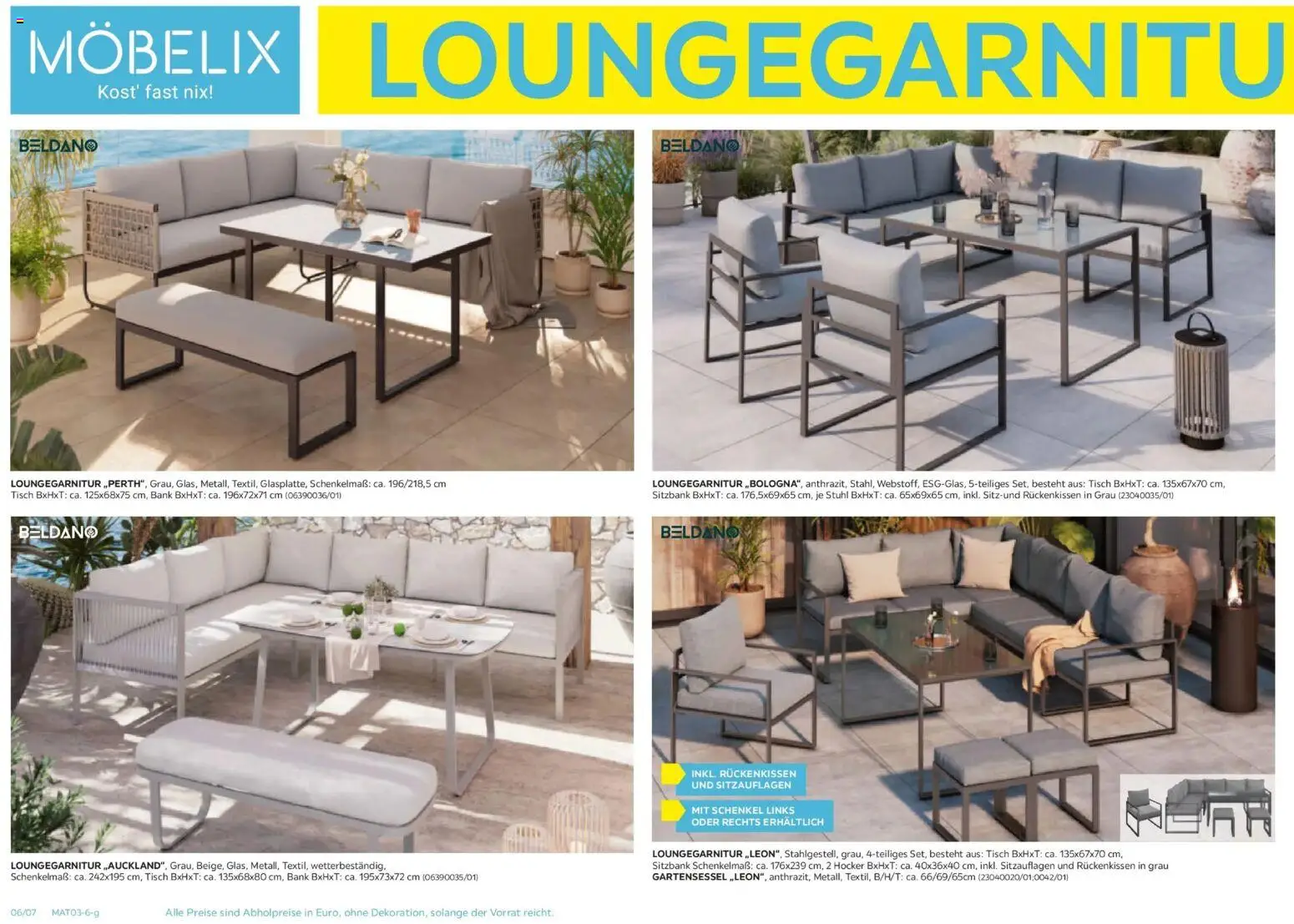 Möbelix Gartenmöbel Mistelbach, Zams, Zell Am See gültig ab 13.04.2026 | Seite: 6 | Produkte: Tisch, Stuhl