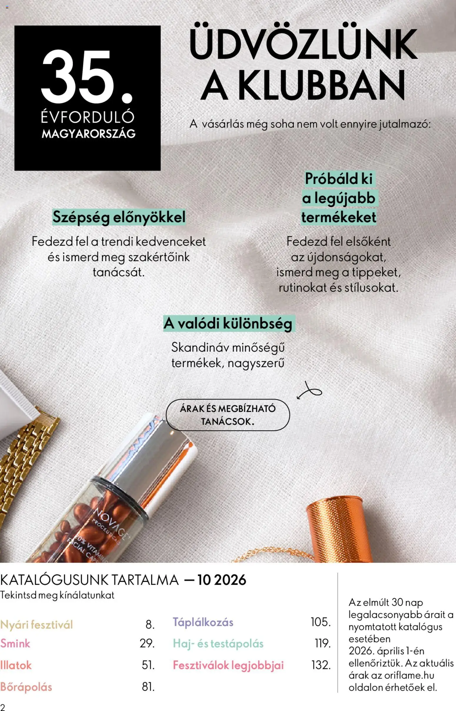Oriflame akciós ujság - amely érvényes a következő dátumtól: 2026.07.08. | Oldal: 2 | Termékek: Smink