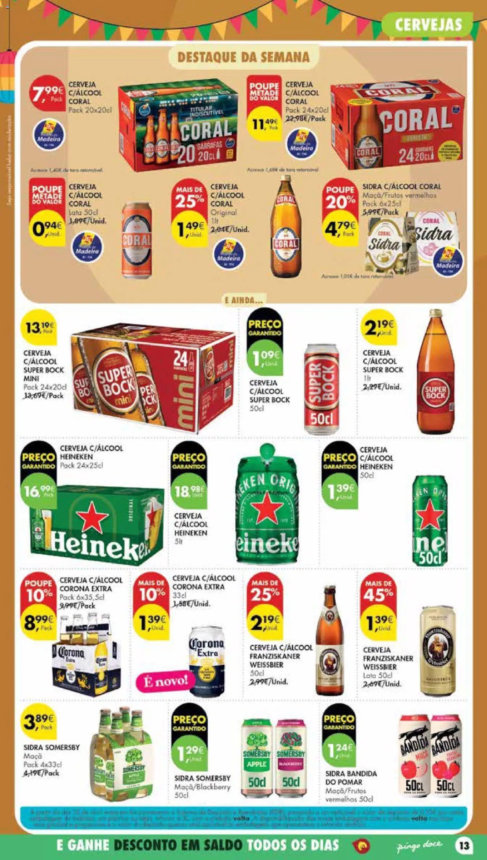 Pingo Doce Poupe Esta Semana Madeira │ válido de 23/06/2026 | Página: 13 | Produtos: Super bock, Maça, Cerveja, Somersby