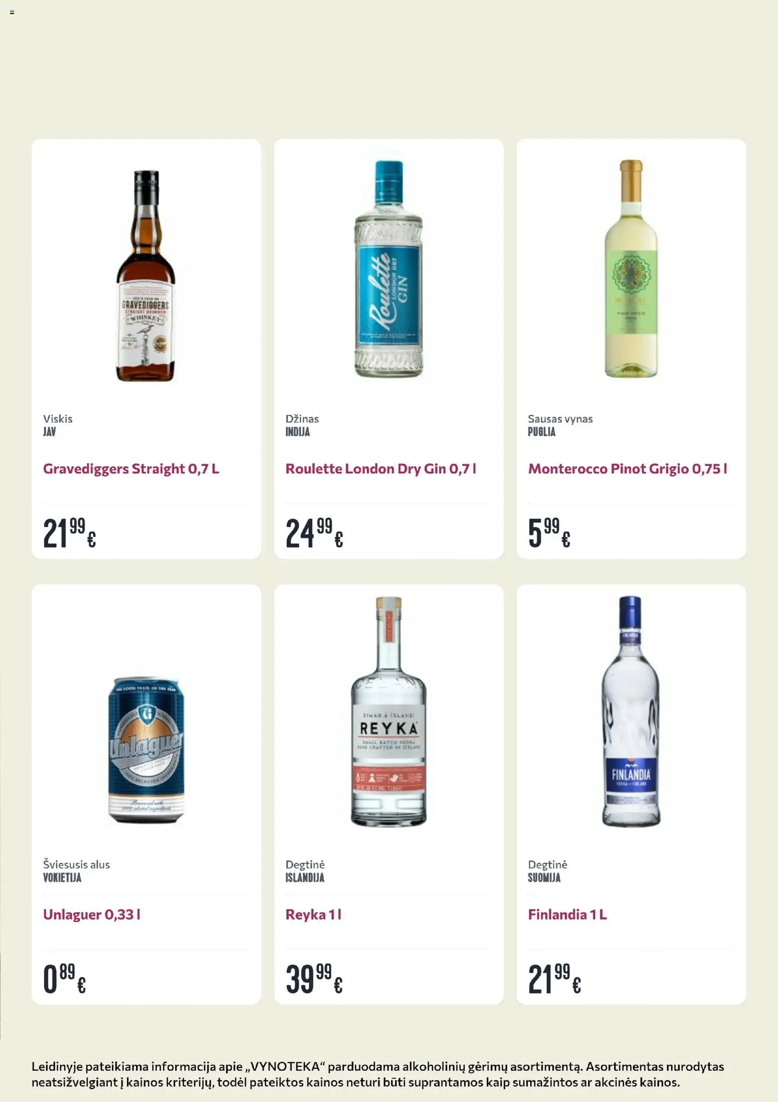 VYNOTEKA akcijos nuo 2026.07.13 | Puslapis: 2 | Prekių: Degtinė, Viskis, Alus, Džinas