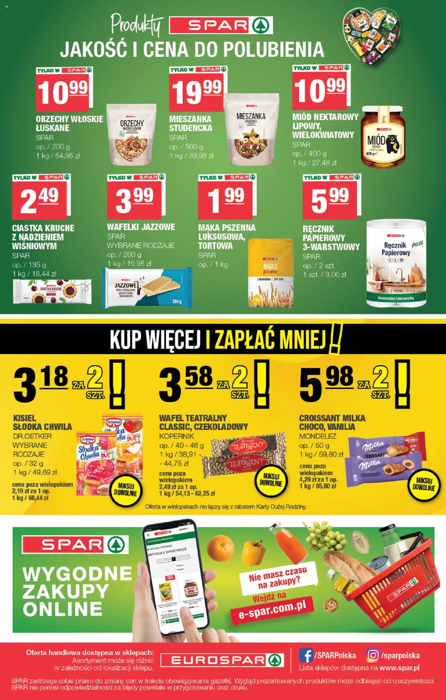 Spar gazetka - Eurospar od 09.09.2026 | Strona: 16 | Produkty: Croissant, Ciastka kruche, Orzechy, Mąka