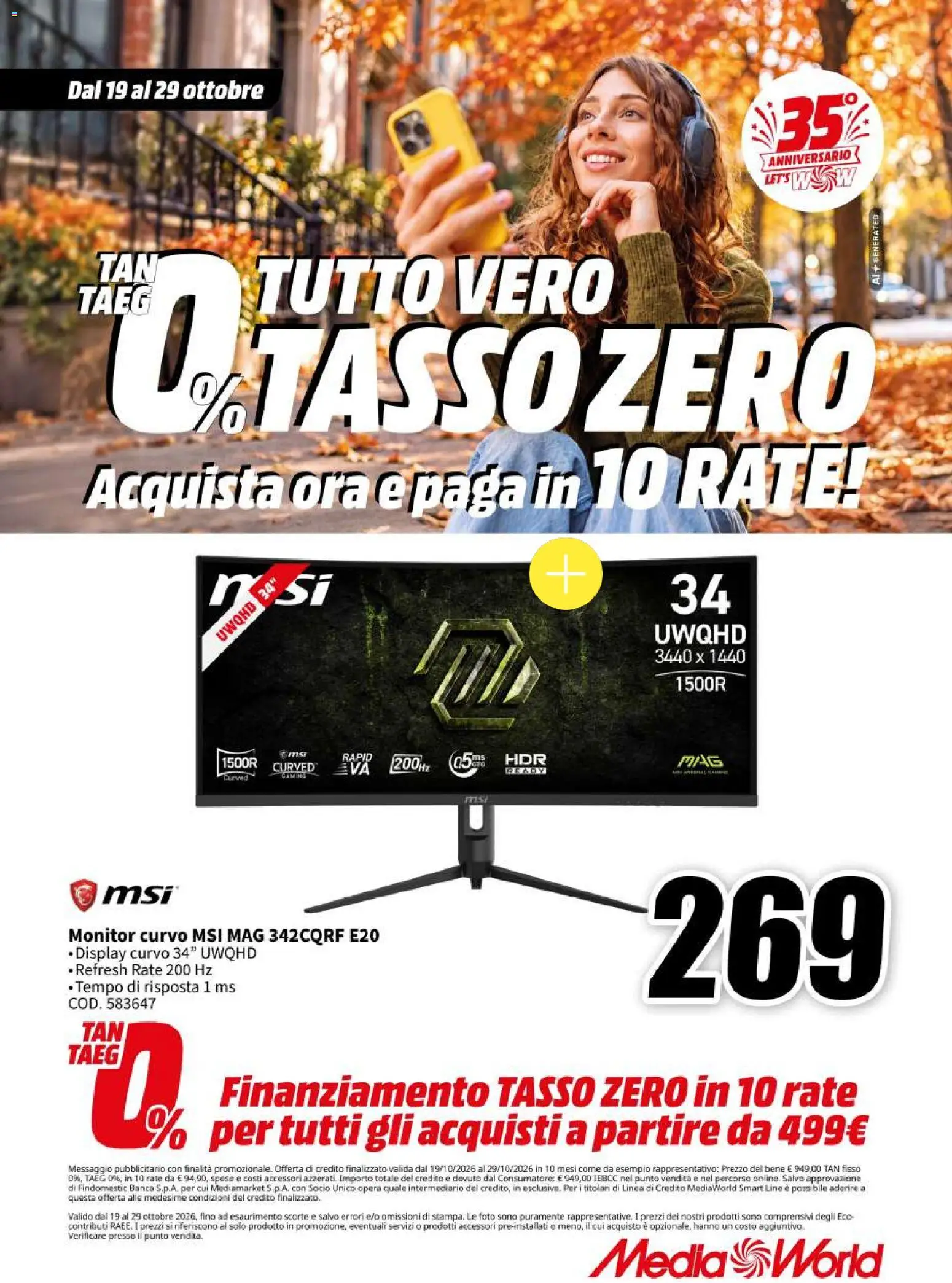 Volantino Media World del 19/10/2026 | Pagina: 32 | Prodotti: Monitor