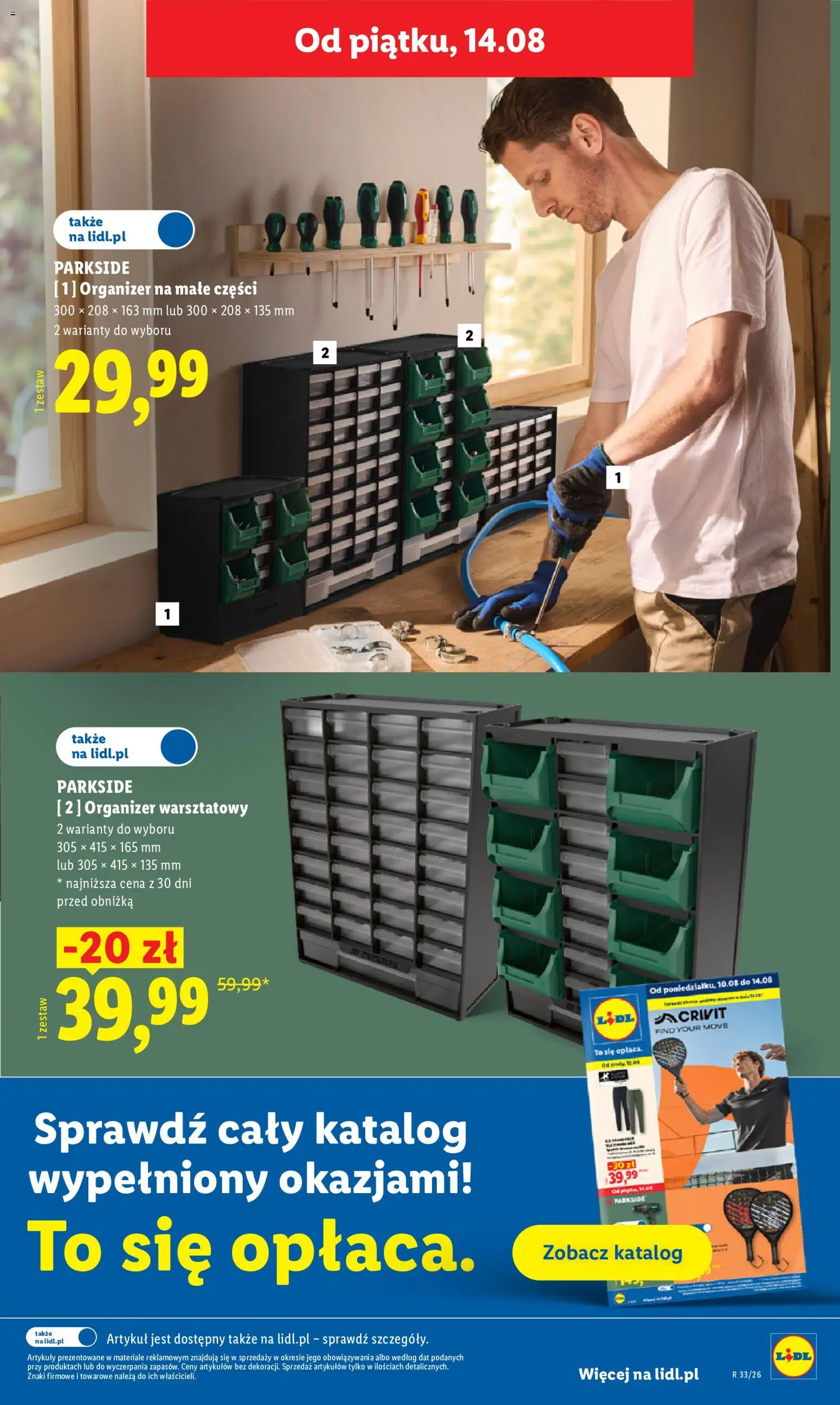 Lidl Polsko leták od 12.08.2026 | Strana: 43 | Produkty: Organizér, Parkside