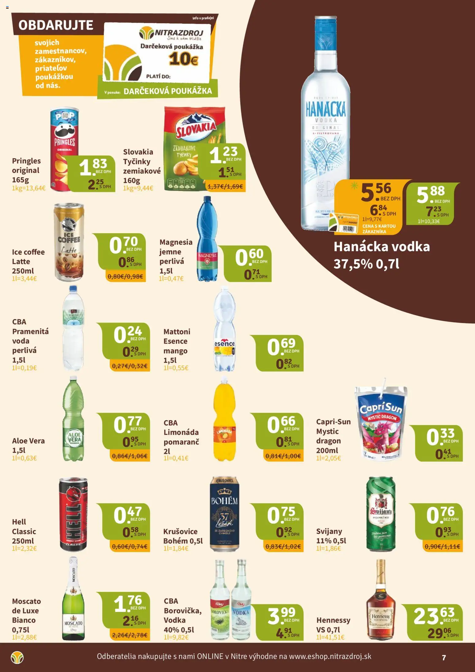 Nové Nitrazdroj akcie – leták je platný od 16.10.2026 | Strana: 7 | Produkty: Pringles, Magnesia, Hennessy, Limonáda