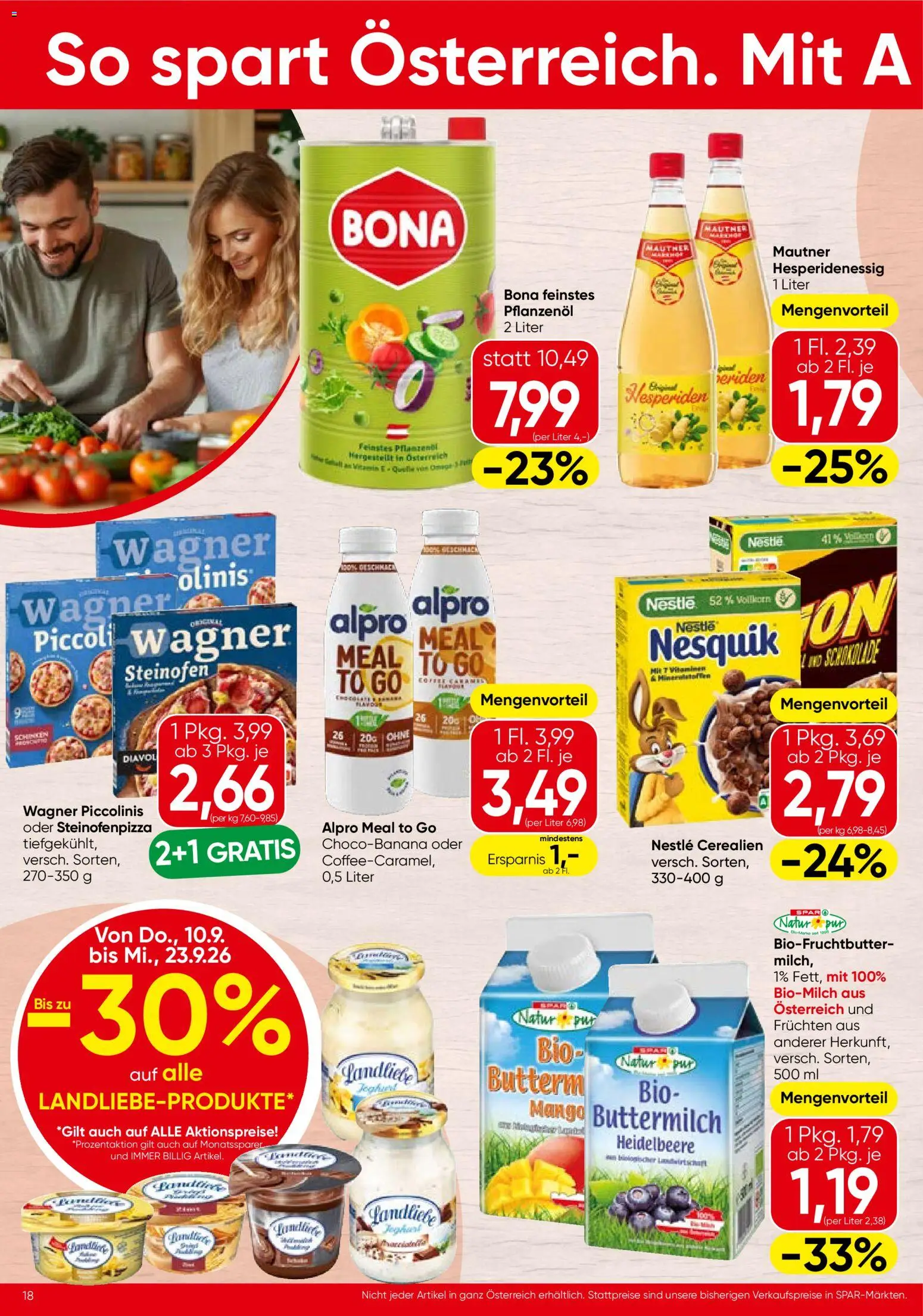 Spar - Flugblatt gültig ab 10.09.2026 | Seite: 18