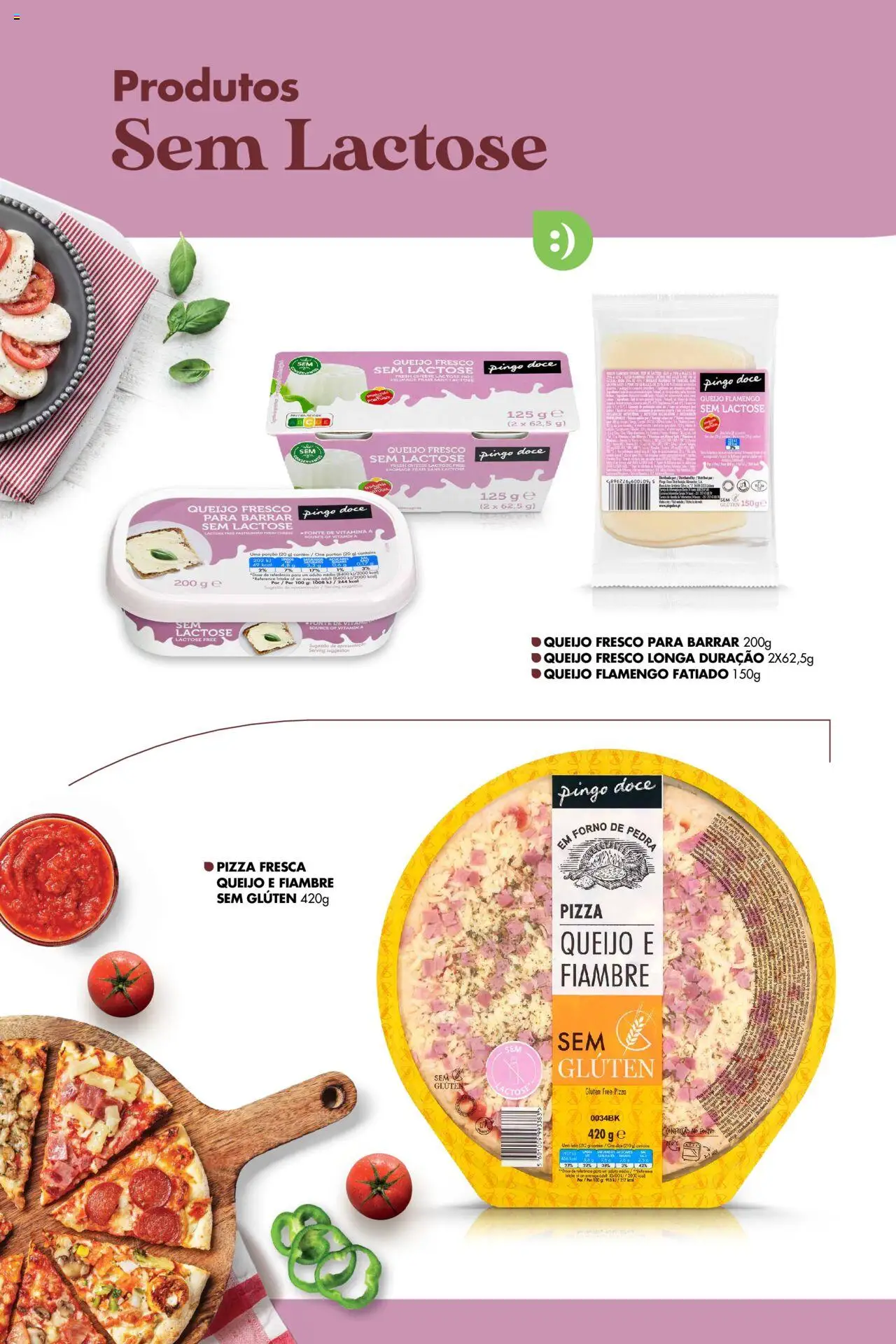 Pingo Doce Catálogo-Sem Lactose │ válido de 07/05/2024 | Página: 4 | Produtos: Forno, Queijo, Pizza
