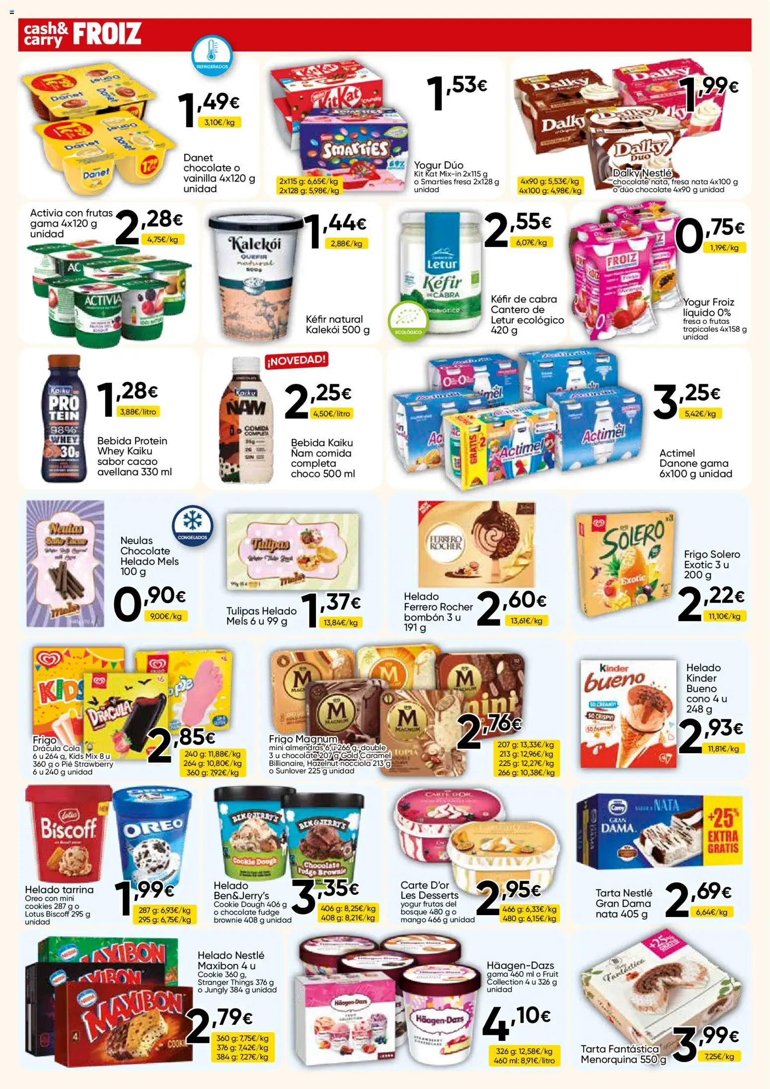 Froiz - Folleto Cash │ válido desde el 23/07/2026 | Página: 6 | Productos: Chocolate, Helado, Ρούτερ, Φρυγανιές σικάλεως