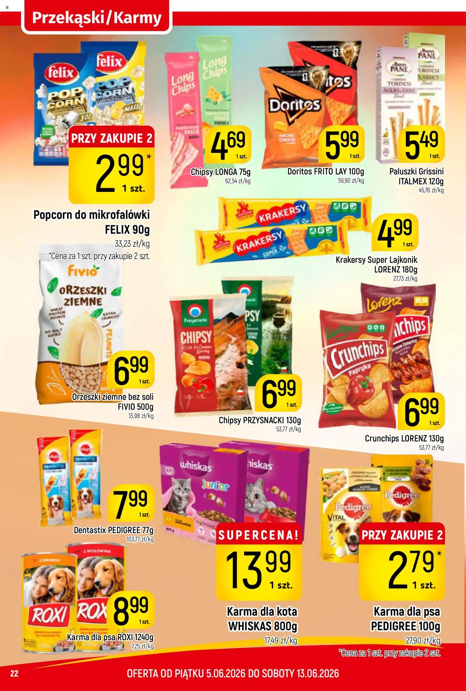 Piotruś Pan gazetka od 05.06.2026 | Strona: 22 | Produkty: Papryka, Paluszki, Krakersy, Orzeszki ziemne
