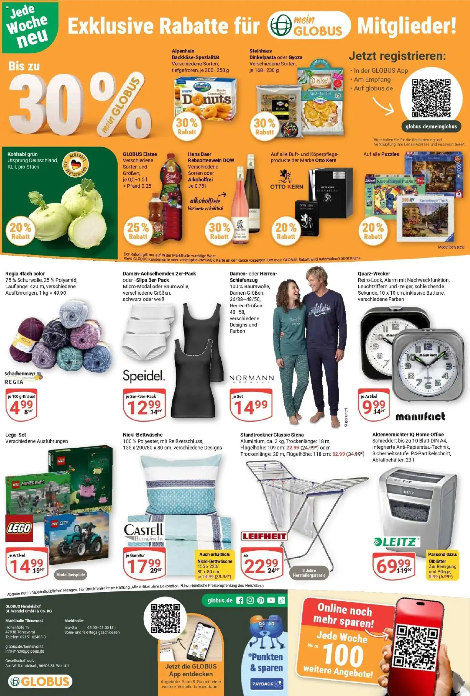 Globus Prospekt Tönisvorst (ab 14.09.2026) » Angebote online | Seite: 27 | Produkte: Bettwäsche, Kohlrabi, Duft, Telefon