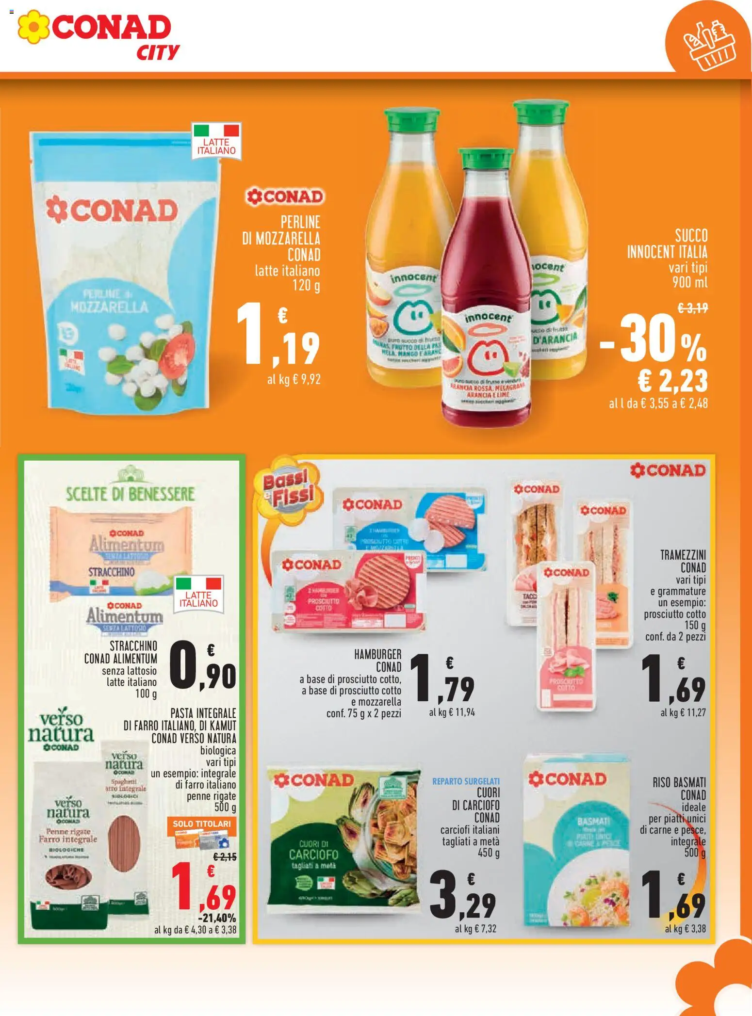 Volantino Conad del 21.05.2026 | Pagina: 9 | Prodotti: Prosciutto Cotto, Mozzarella, Prosciutto, Arancia
