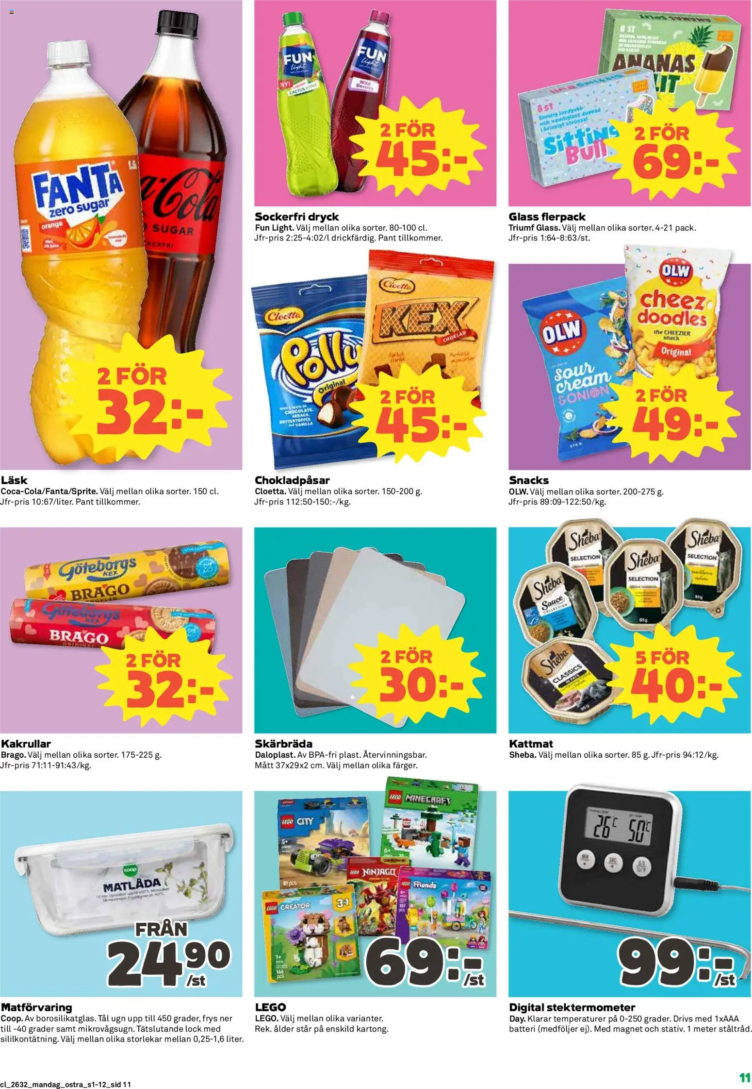 Coop reklamblad aktuell från 03/08/2026 | Sida: 11 | Produkter: Ananas, Kattmat, Glass, Magnet