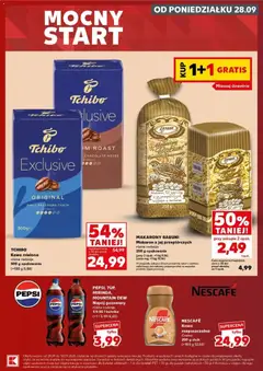 Pogląd oferty "Kaufland gazetka - Mocny start" - ważna od 28.09.2026 | Strona: 7 | Produkty: Pepsi, Gazety, Kawa, Pasta