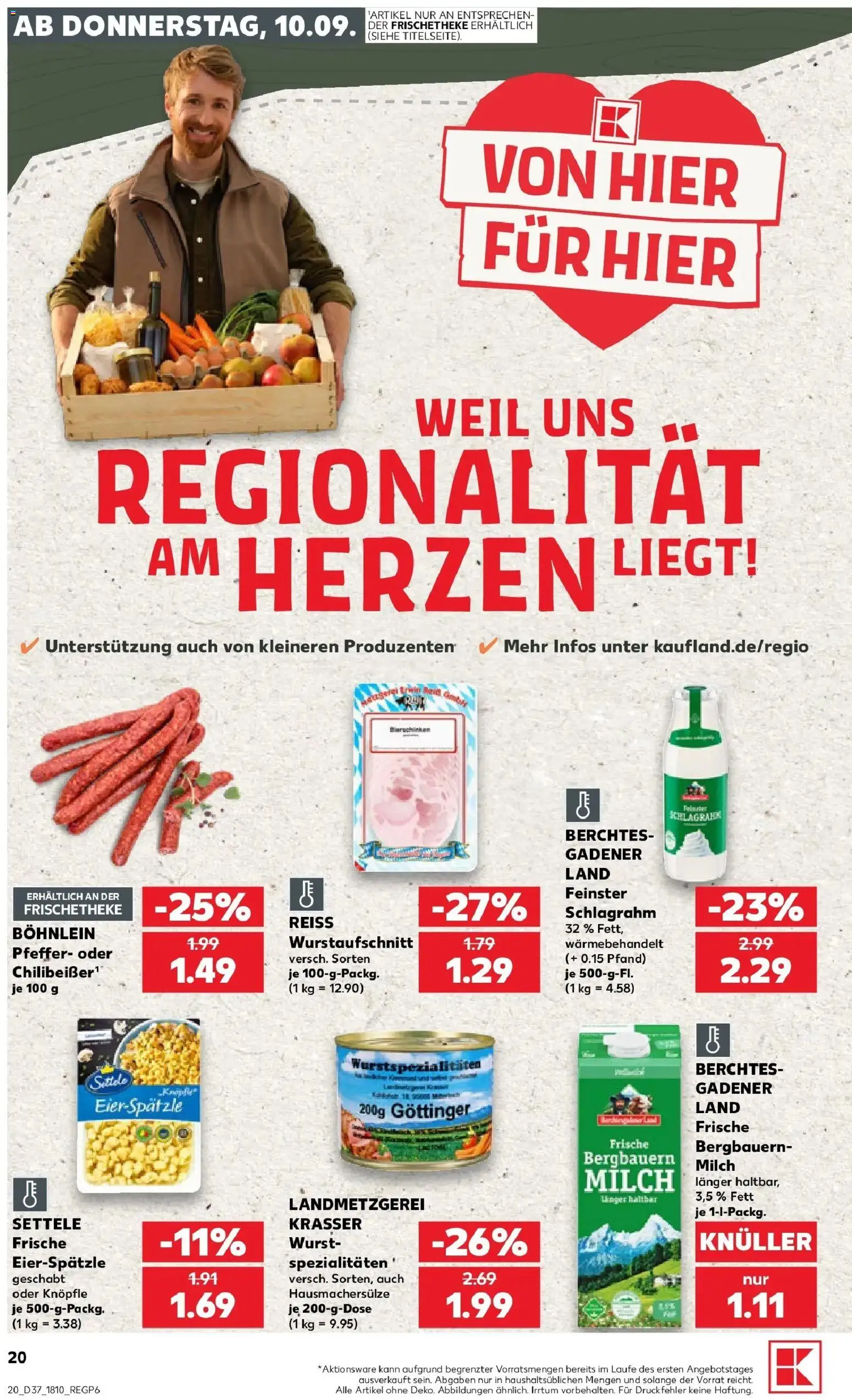 Prospekt Kaufland ab 07.09.2026 » Angebote Online zum Blättern | Seite: 29 | Produkte: Milch, Spezialitäten, Pfeffer, Wurst