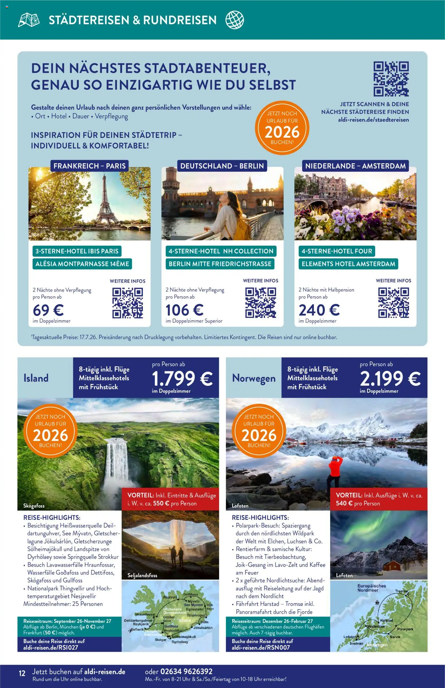 Aldi Reisen Reisemagazin – gültig ab 01.08.2026 | Seite: 12