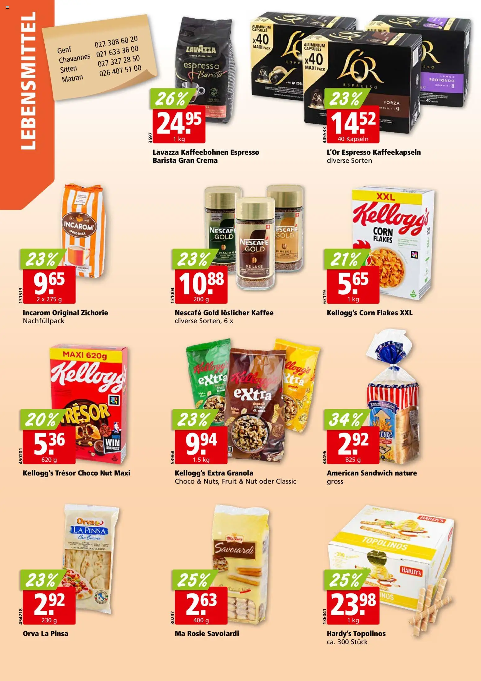 Aligro aktionen Chavannes, Matran, Genf, Sitten – gültig ab 27.07.2026 | Seite: 18 | Produkte: Kaffee