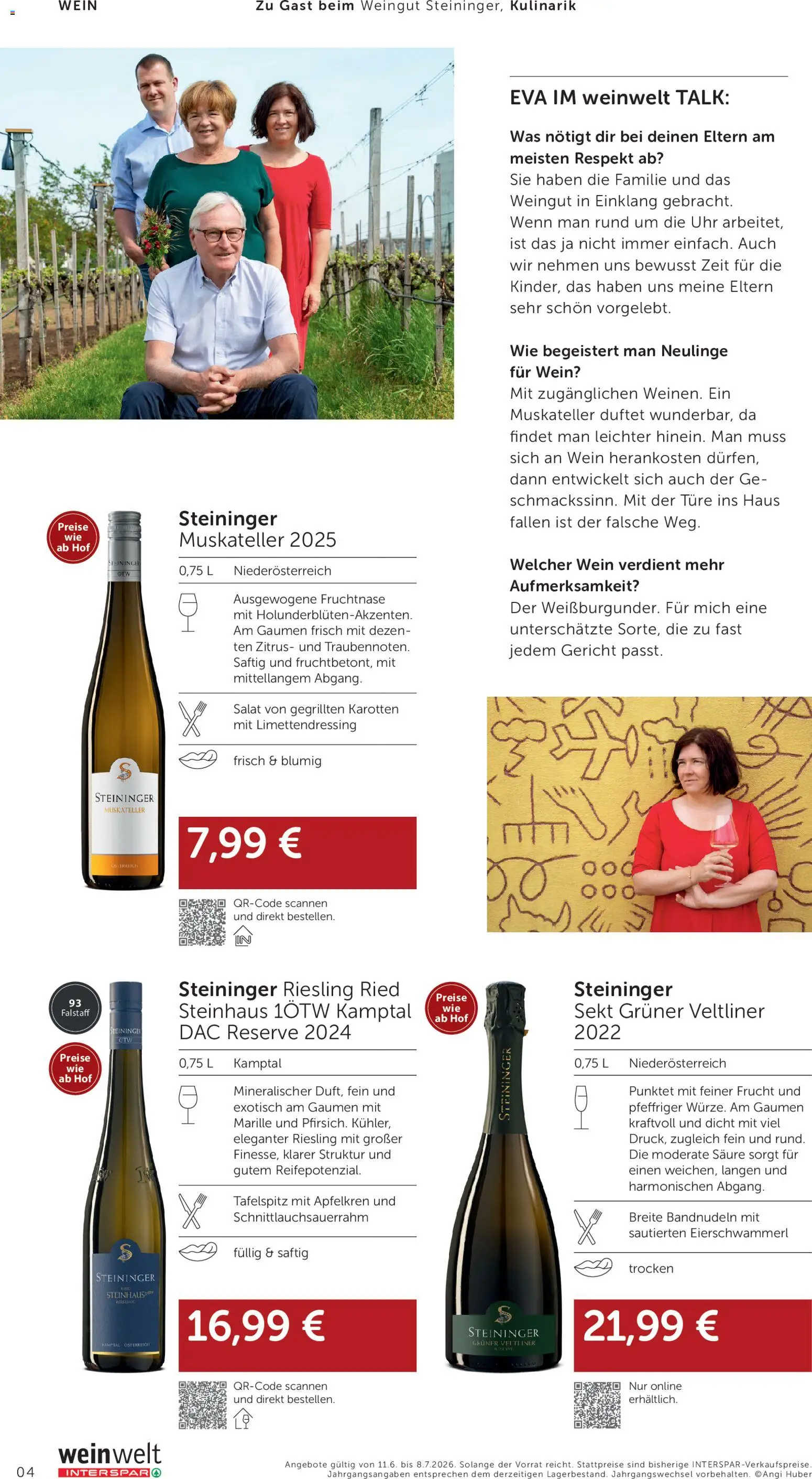 Interspar Wein Welt gültig ab 11.06.2026 | Seite: 4 | Produkte: Salat, Uhr, Wein