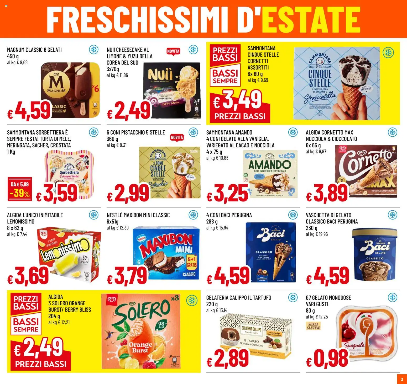 Volantino Famila del 04.06.2026 | Pagina: 3 | Prodotti: Cornetto, Limone, Torta, Cacao