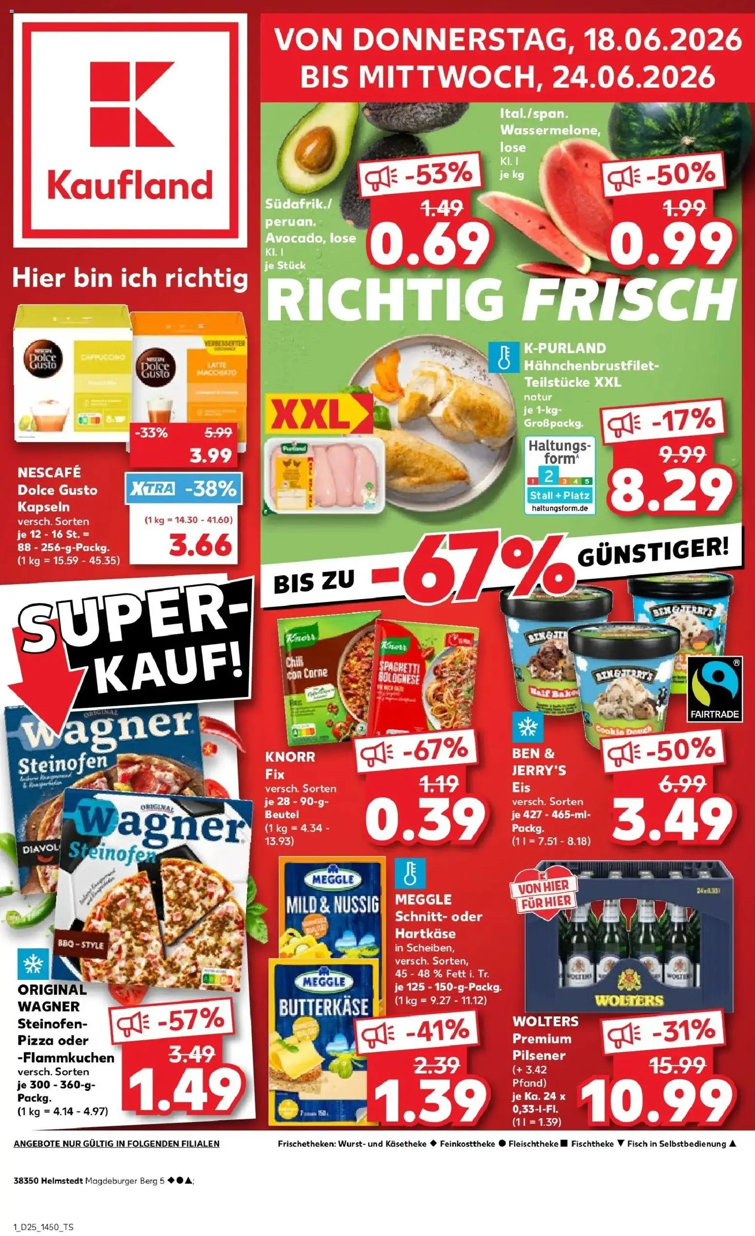 Kaufland Prospekt Helmstedt – gültig ab 15.06.2026 | Seite: 12 | Produkte: Nescafe, Butter, Knorr, Chili