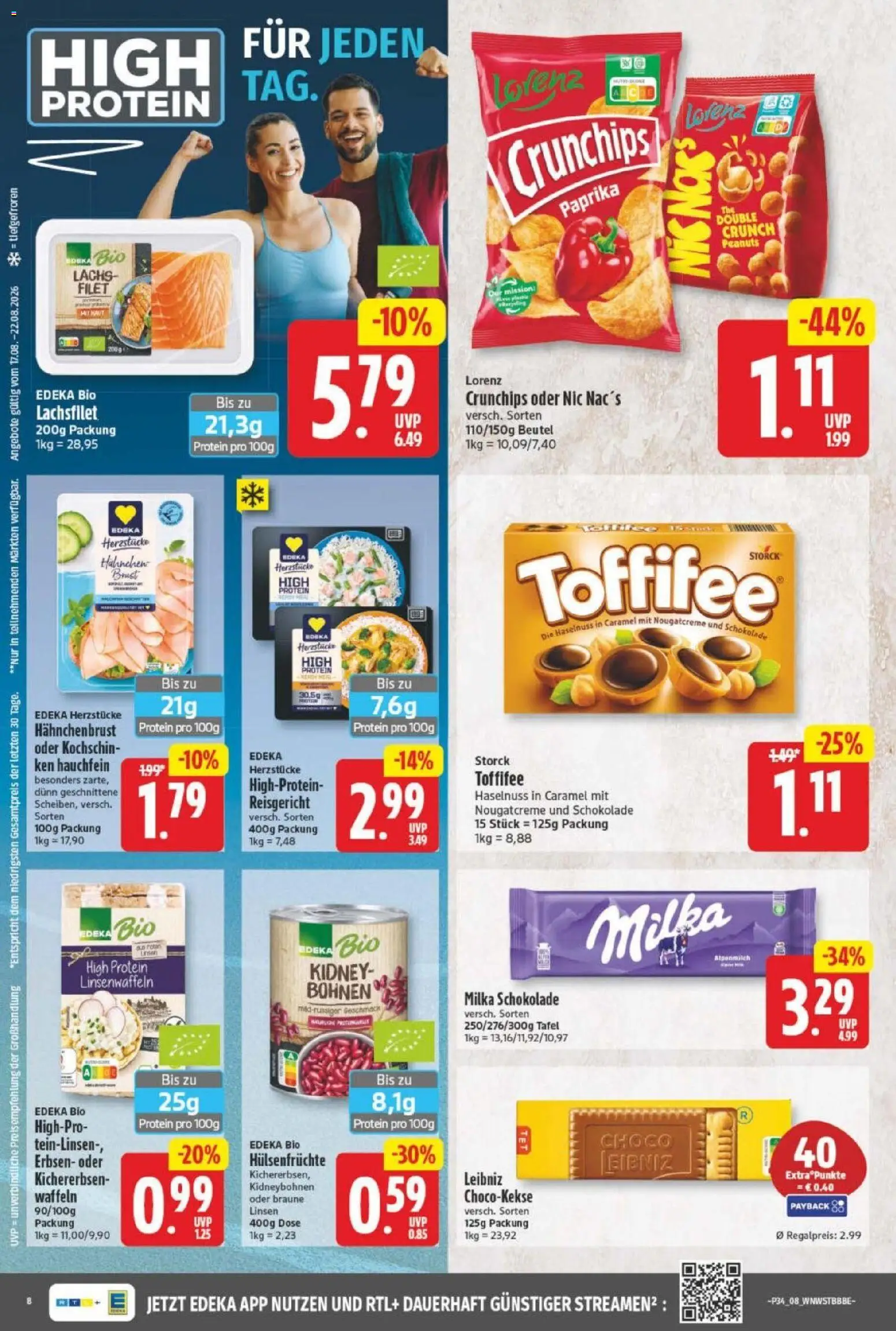 NP Discount - Blaetterkatalog – gültig ab 17.08.2026 | Seite: 8 | Produkte: Hahnchen, Waffeln, Lachs, Hahnchenbrust
