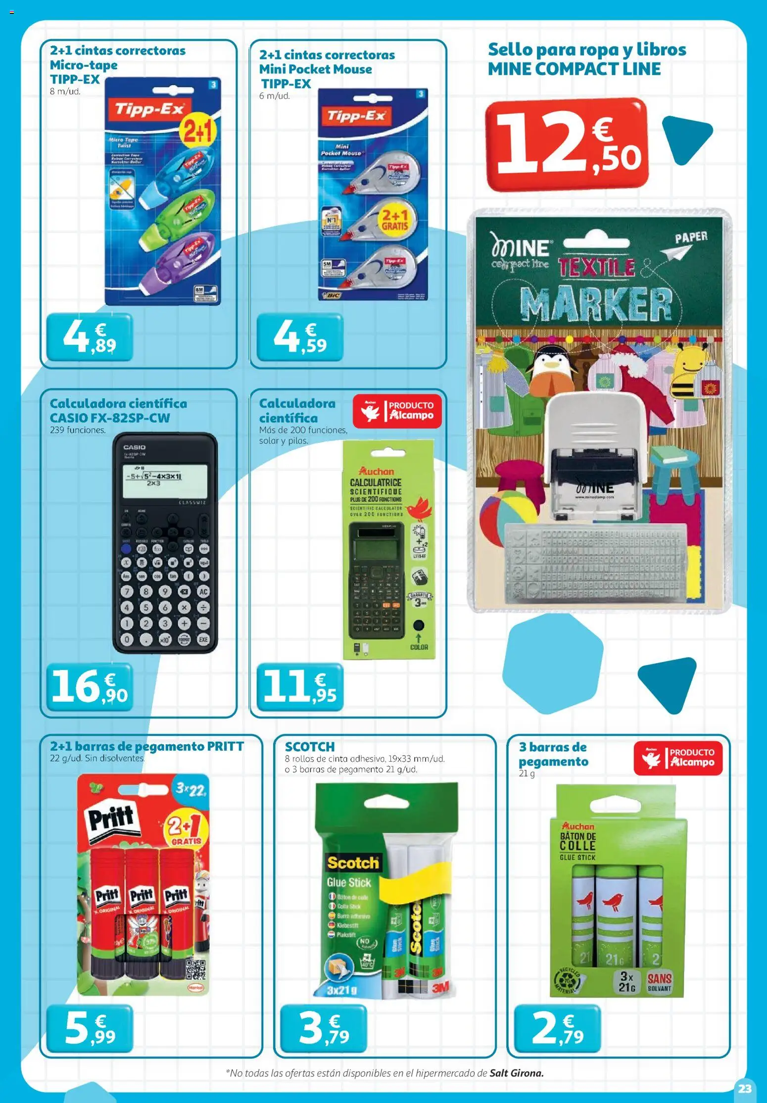 Alcampo - HP Nacional │ válido desde el 27/08/2026 | Página: 23 | Productos: Libros, Ropa, Mouse, Calculadora