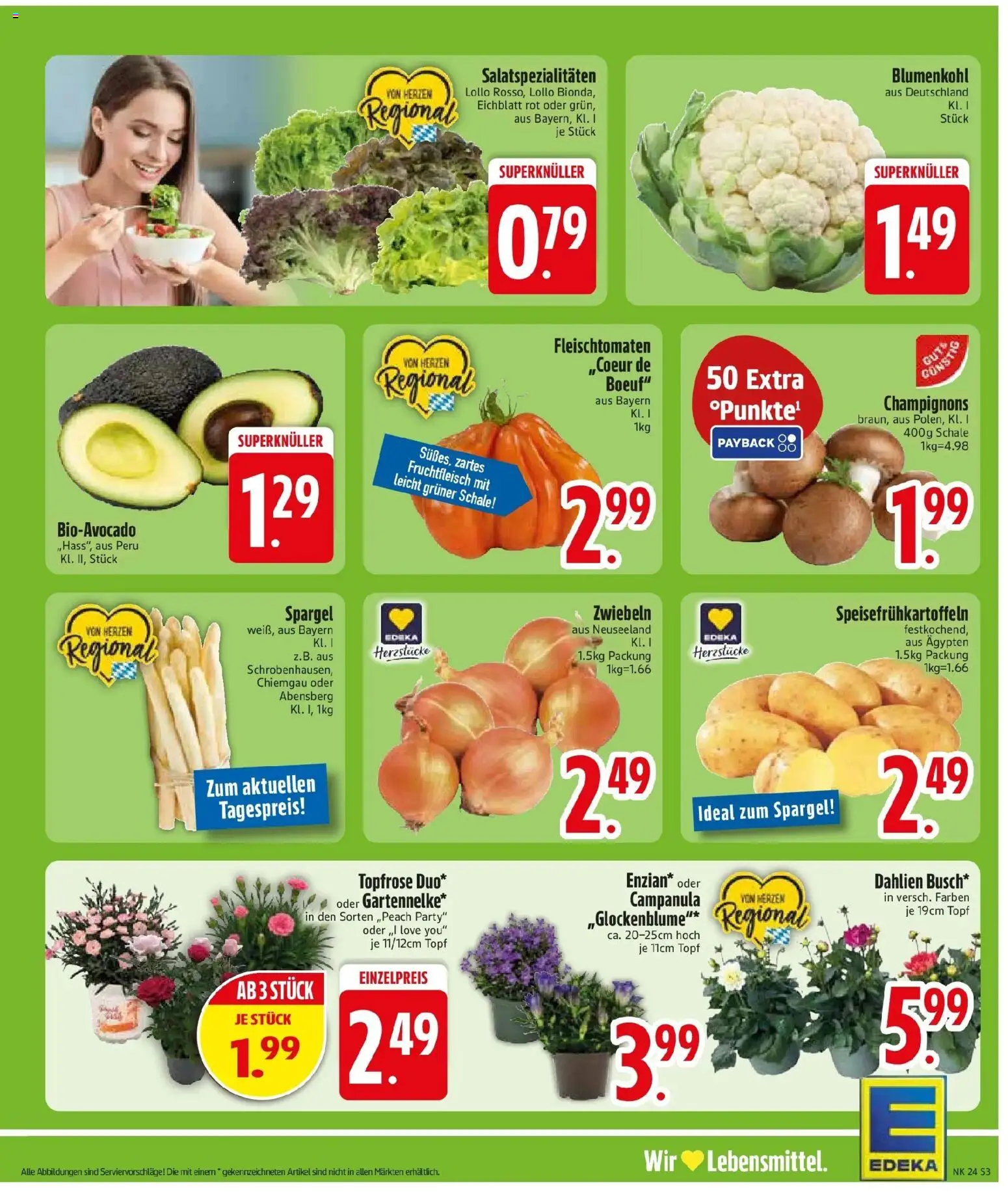Edeka prospekt Neusäß-Steppach – gültig ab 08.06.2026 | Seite: 5 | Produkte: Avocado, Champignons, Zwiebeln, Blumenkohl