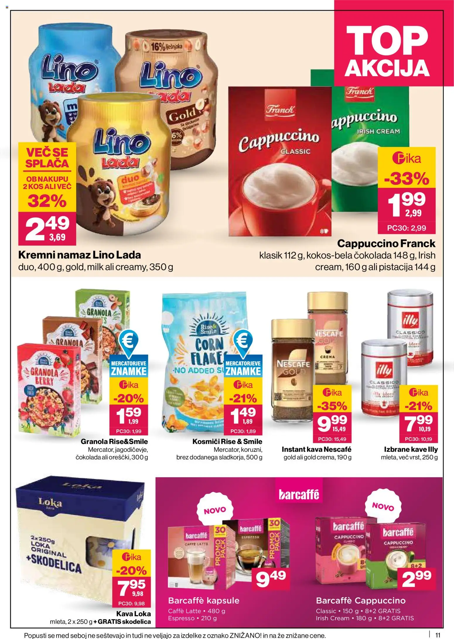 Novi Mercator katalog ponudbe – veljaven od 26.06.2026 | Stran: 11 | Izdelki: Skodelica, Instant kava, Kava, Cokolada