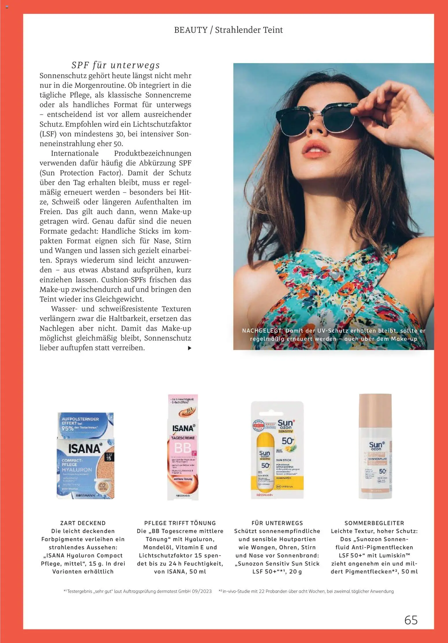 Rossmann Centaur – gültig ab 01.08.2026 | Seite: 65 | Produkte: Sonnencreme, Wasser, Tagescreme