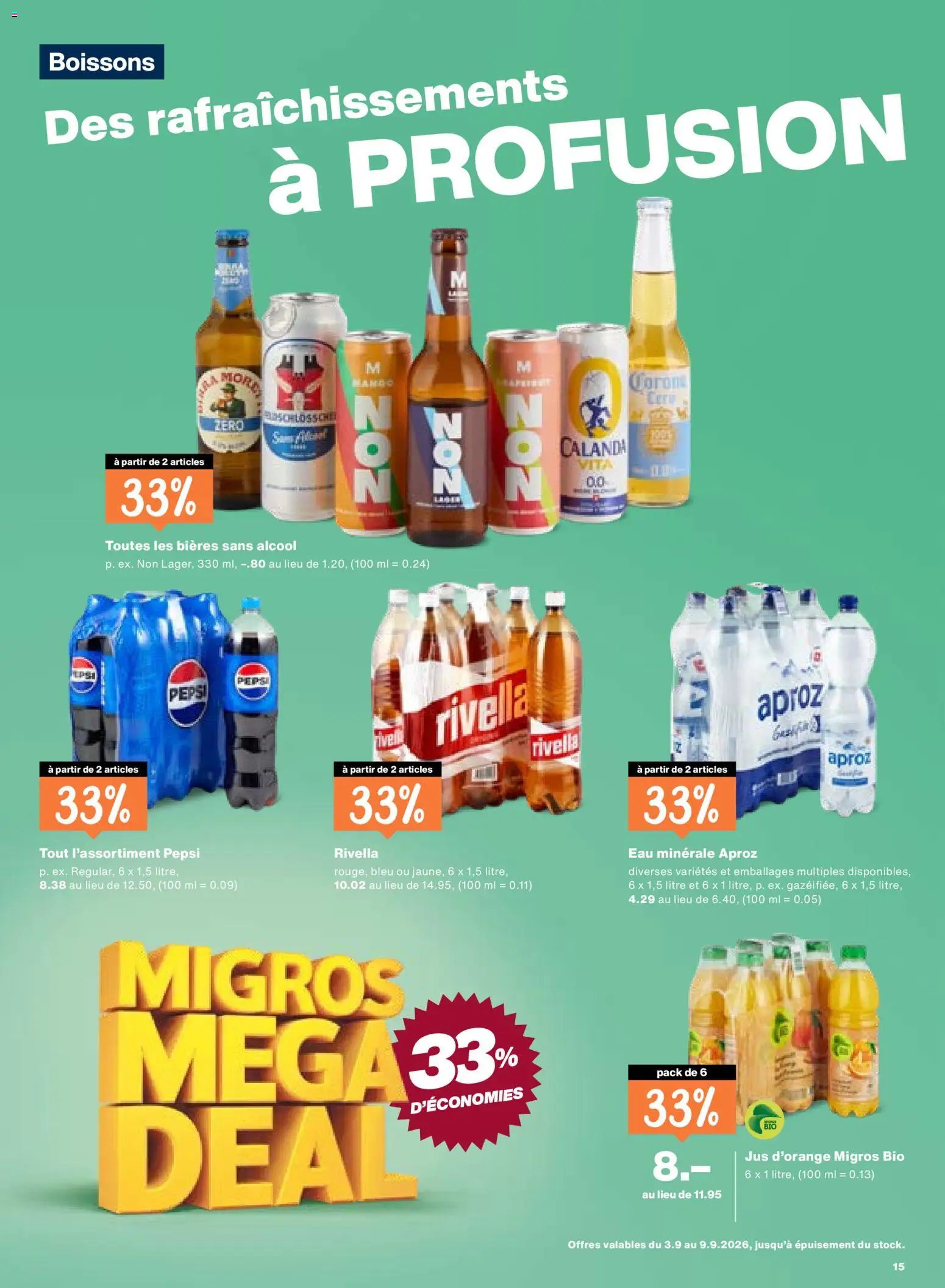 Migros aktionen FR – gültig ab 03.09.2026 | Seite: 15 | Produkte: Pepsi
