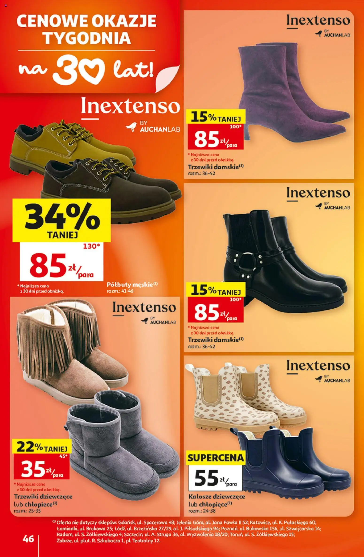 Auchan gazetka - Hipermarket od 01.10.2026 | Strona: 46 | Produkty: Kalosze