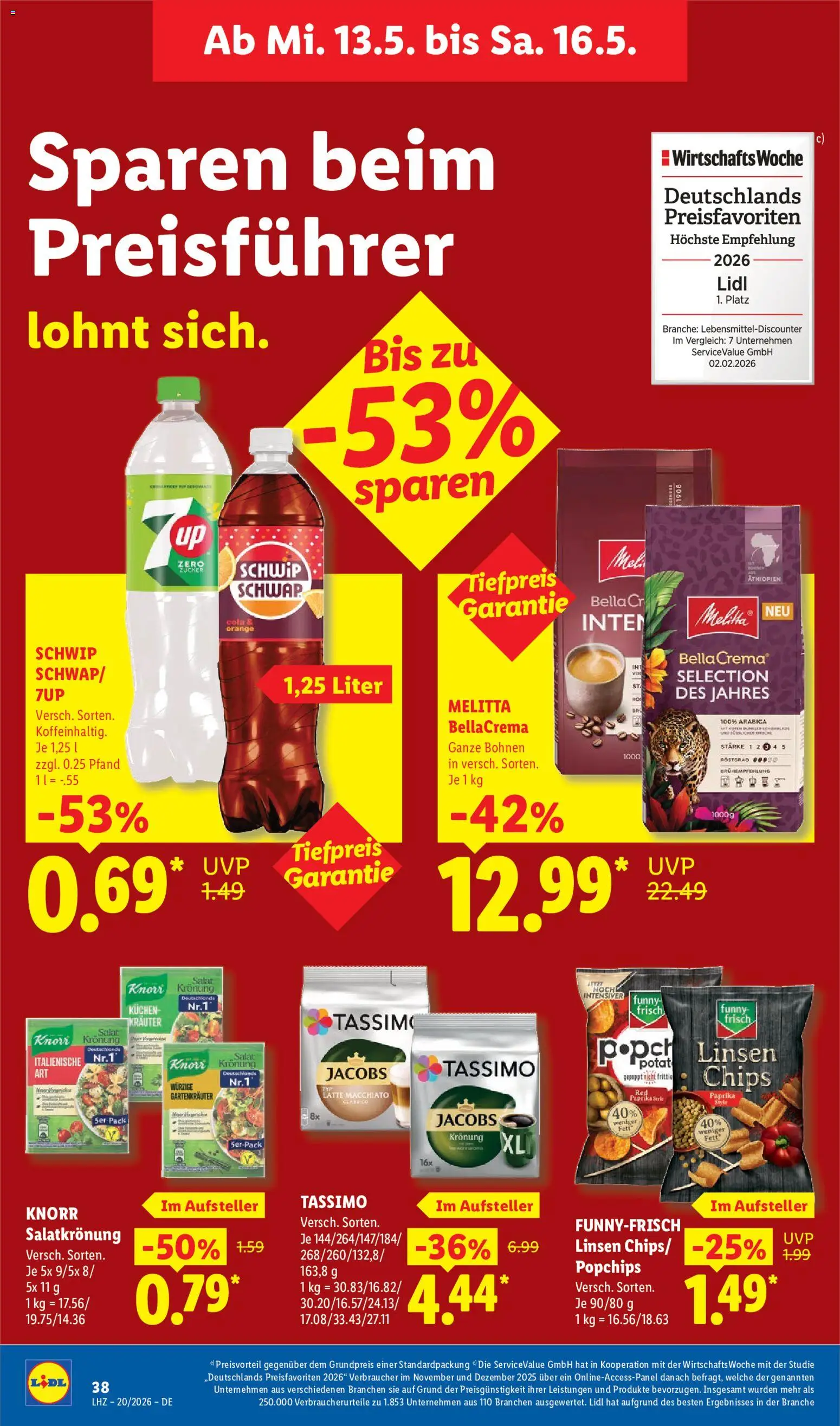 Lidl Prospekt – gültig ab 11.05.2026 | Seite: 66 | Produkte: Melitta, Cola, Zucker, Salat
