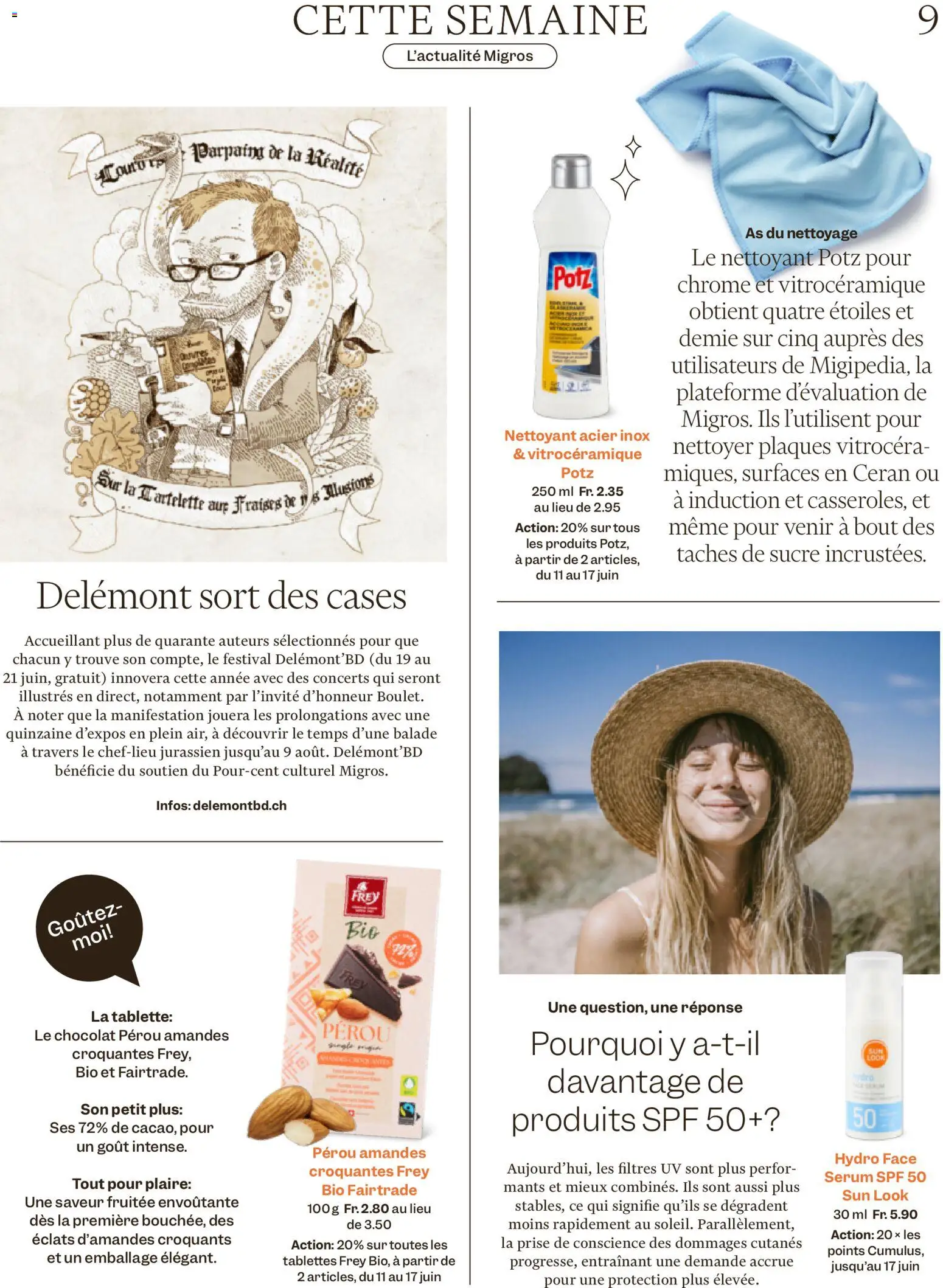 Migros aktionen Magazine FR – gültig ab 10.06.2026 | Seite: 9 | Produkte: Serum, Tablette