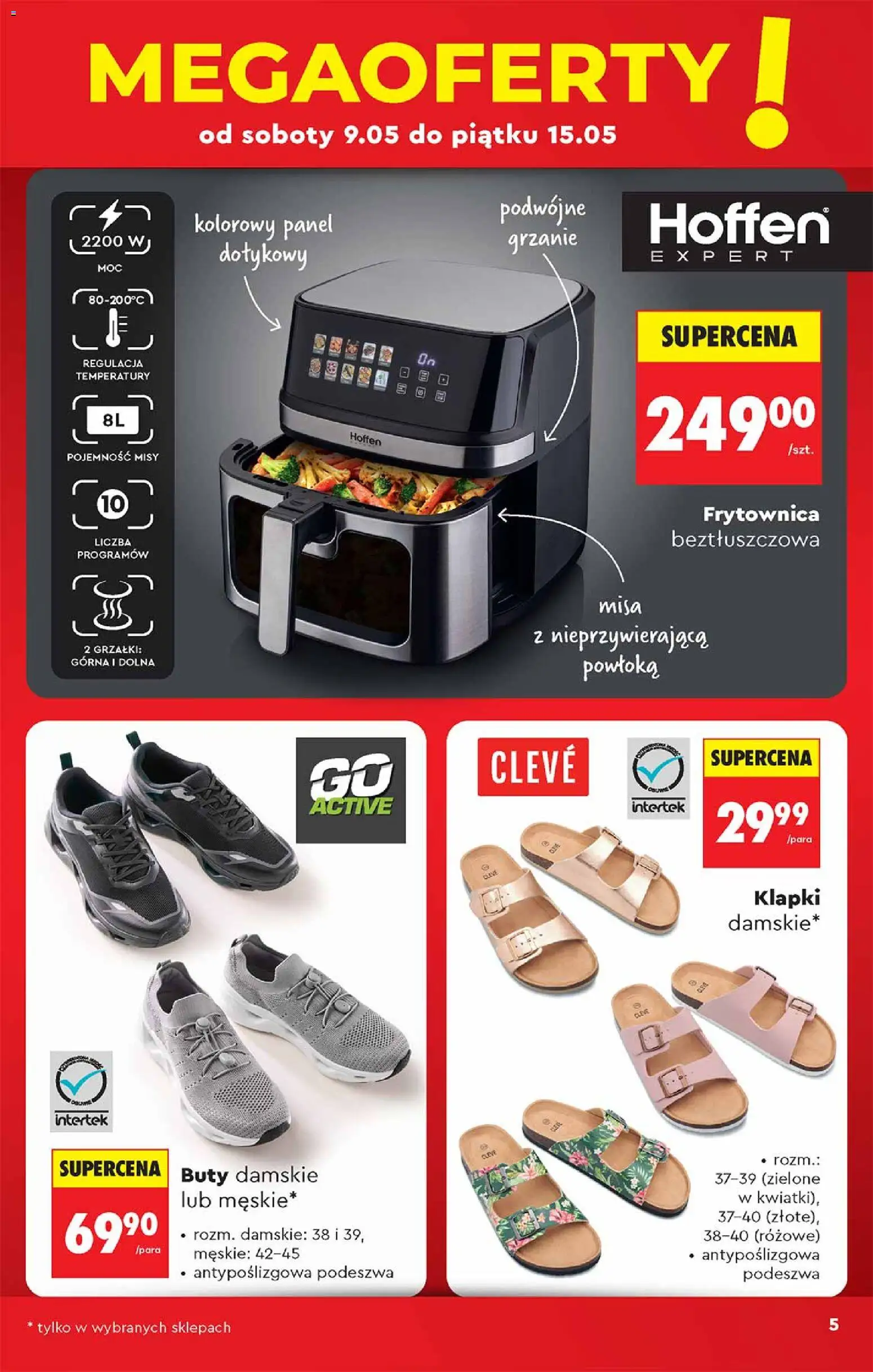 Biedronka gazetka - Hity i inspiracje od 09.05.2026 | Strona: 5 | Produkty: Buty, Klapki