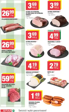 Pogląd oferty "Spar gazetka" - ważna od 09.09.2026 | Strona: 4 | Produkty: Kiełbasa, Kurczak, Kabanos, Kiełbasa śląska