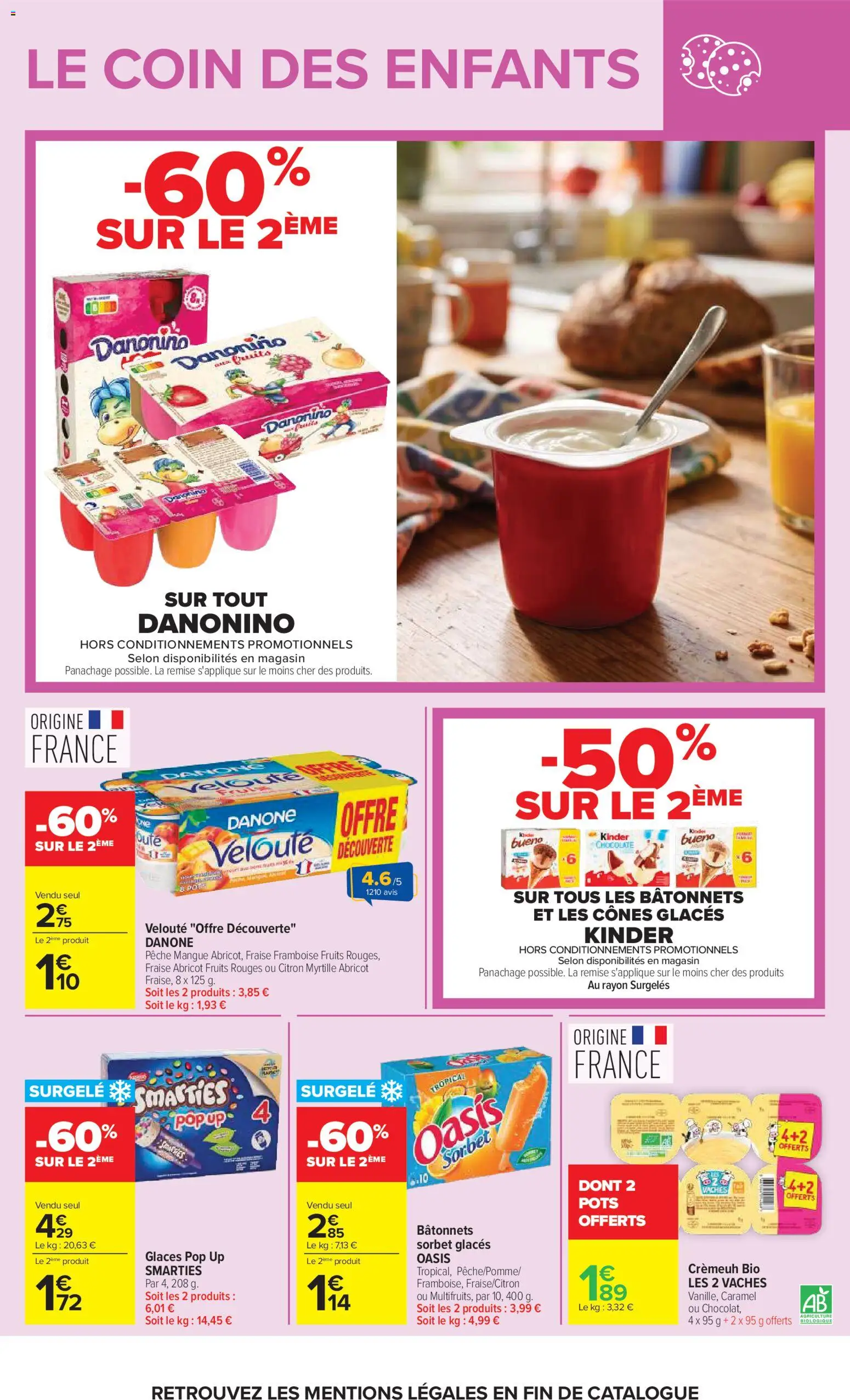 {H1} | Page: 15 | Produits: Glaces, Citron, Mangue, Pêche